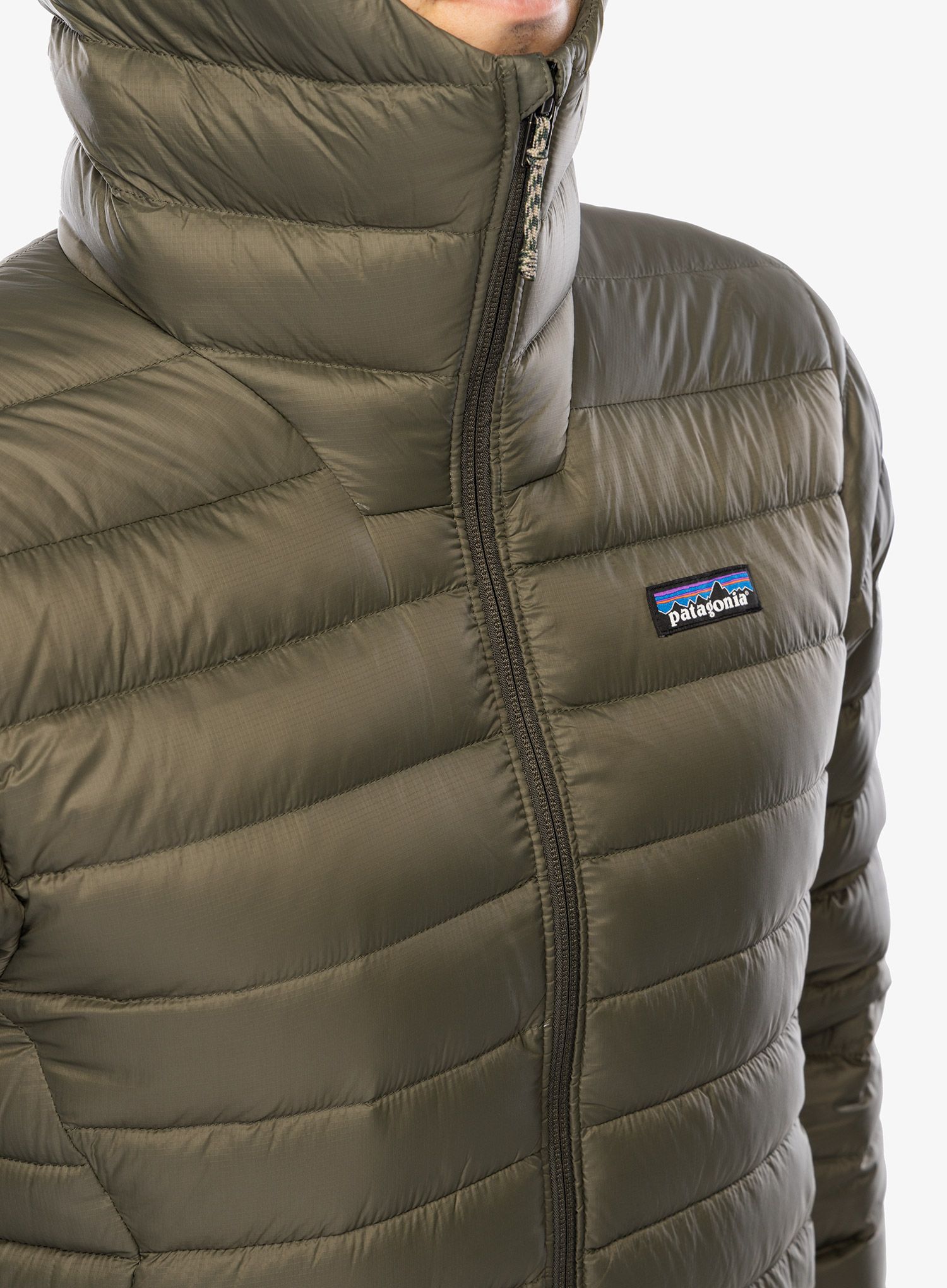 Пухено яке Patagonia Down Sweater Hoody - pine needle green