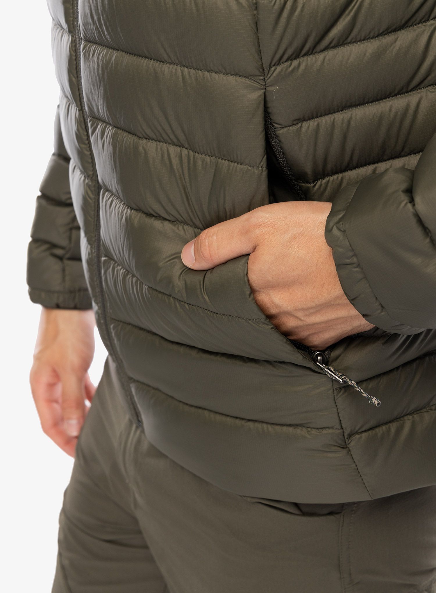 Пухено яке Patagonia Down Sweater Hoody - pine needle green