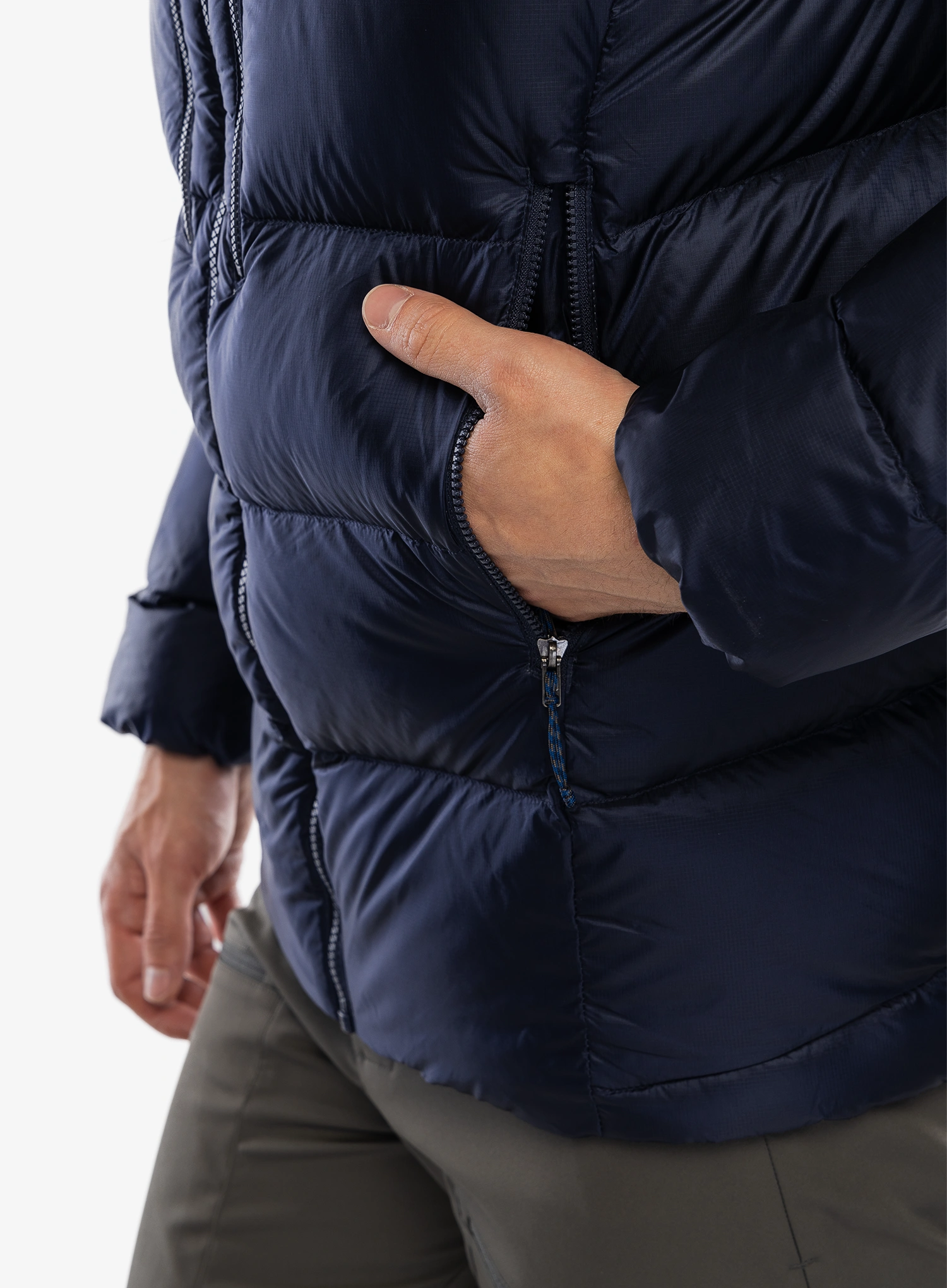 Пухено яке Patagonia Fitz Roy Down Hoody - sunken blue