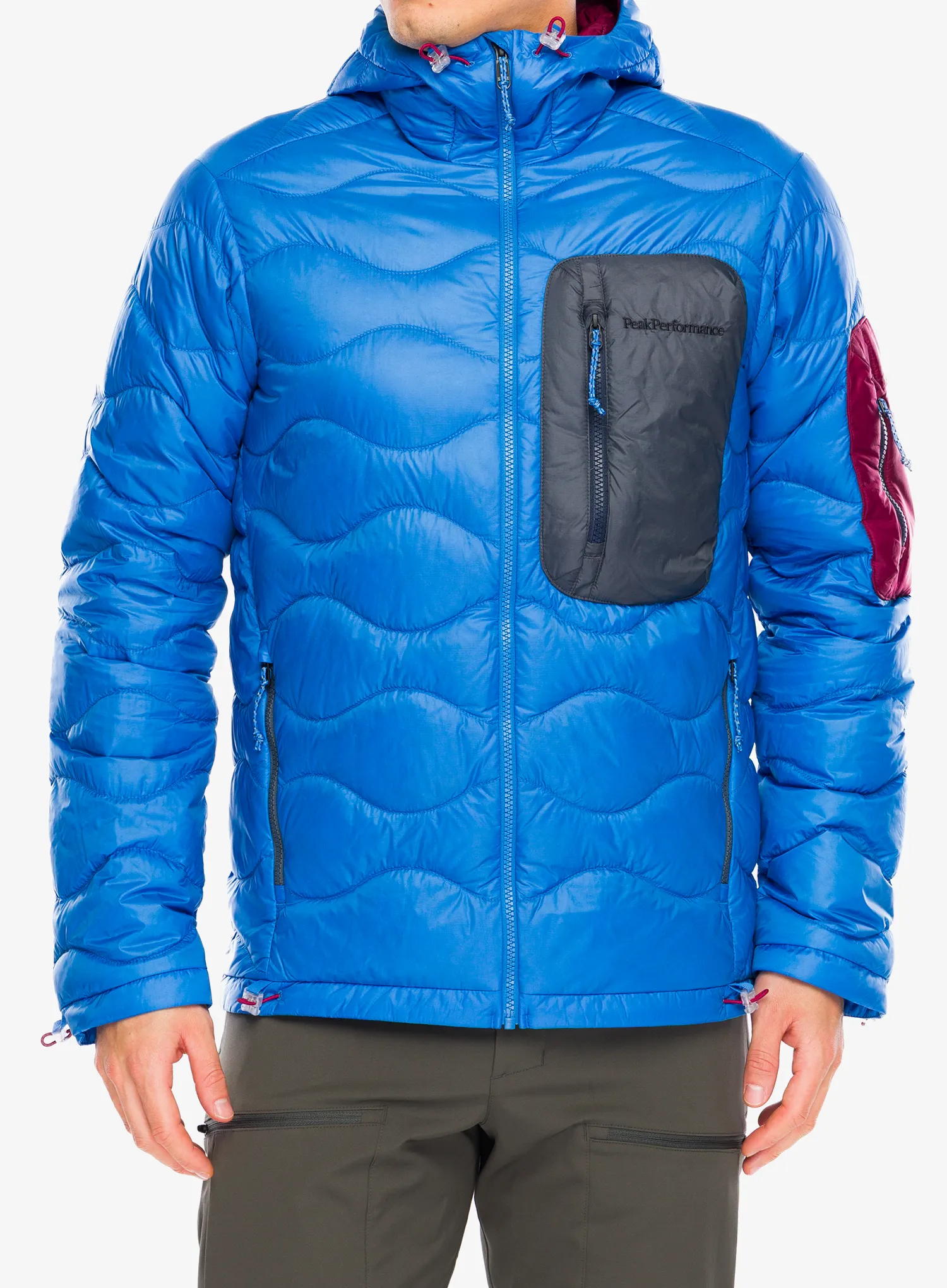 Пухено яке Peak Performance Helium Utility Down Hood Jacket - azure ascent/mountain mist