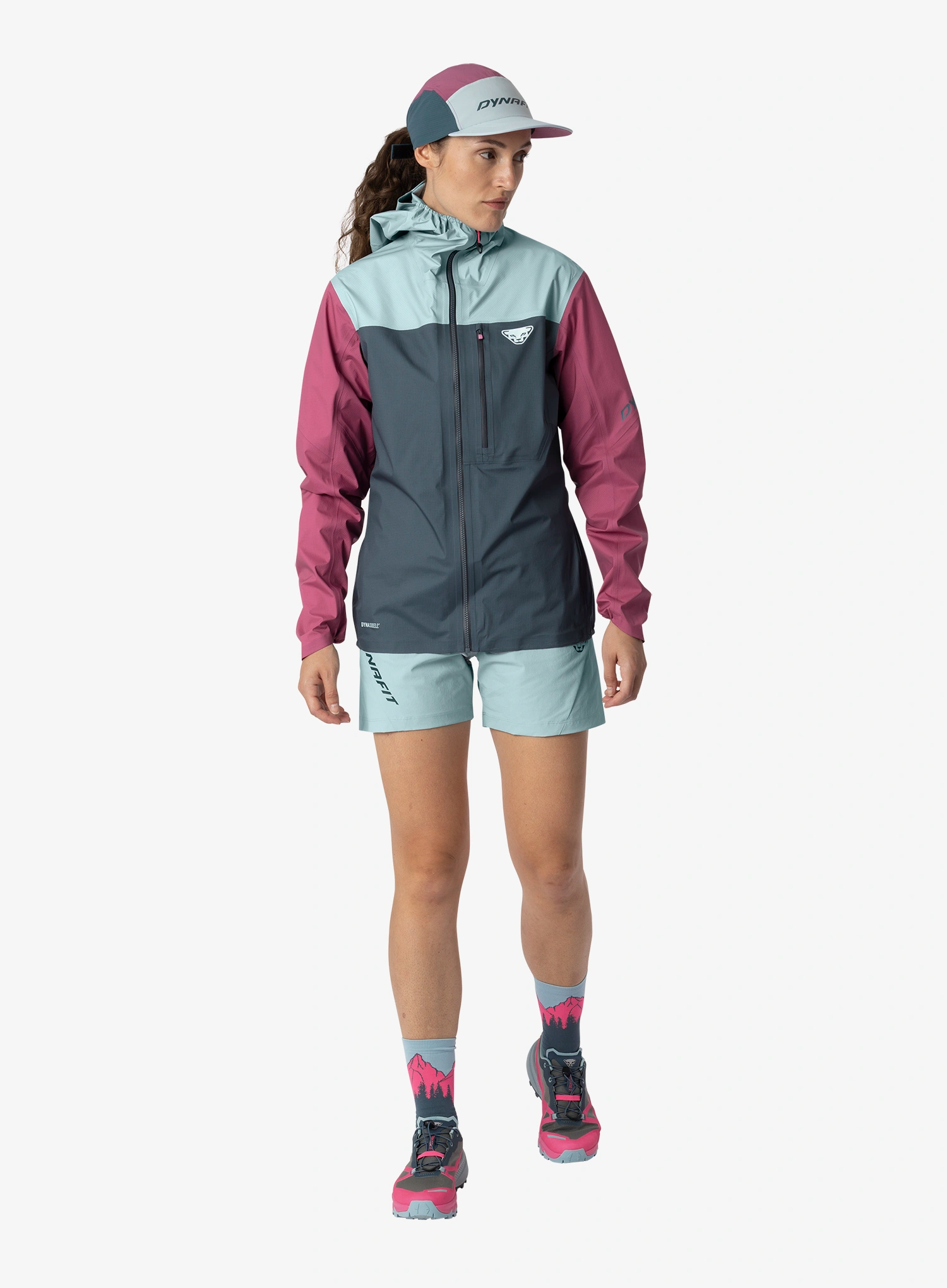 Дамско яке cофтшел Dynafit Traverse 3L Jacket - cinder/cloud blue