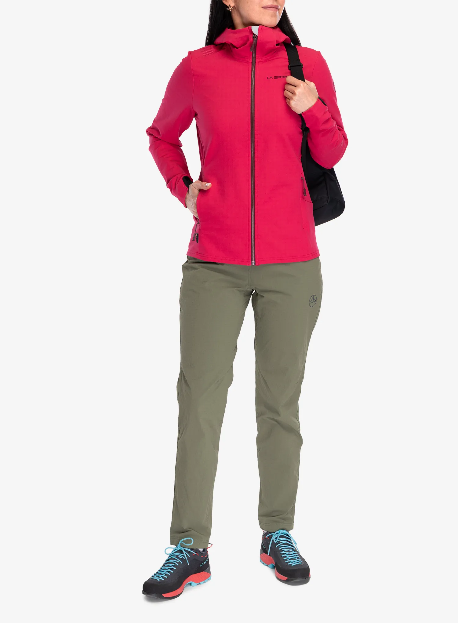 Дамско яке cофтшел La Sportiva Descender Storm Jacket - azalea/redwood