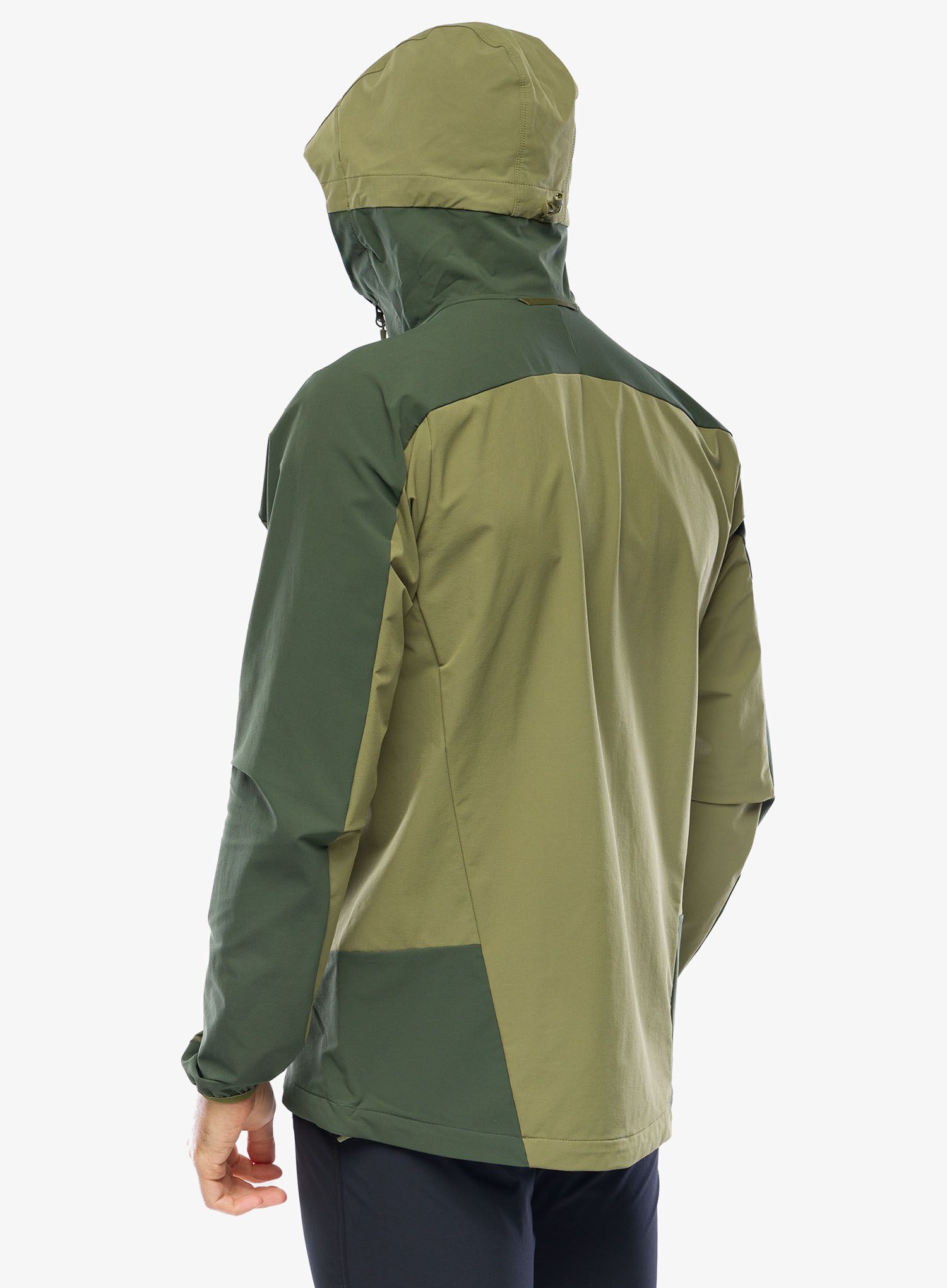 Яке cофтшел Haglofs Moran Softshell Hood - olive green/seaweed green