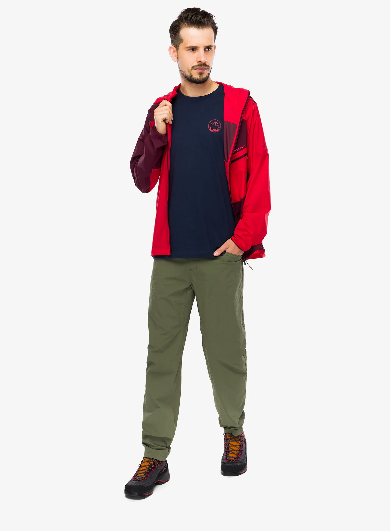Яке cофтшел La Sportiva Freeway Wind Jacket - mountain red/redwood