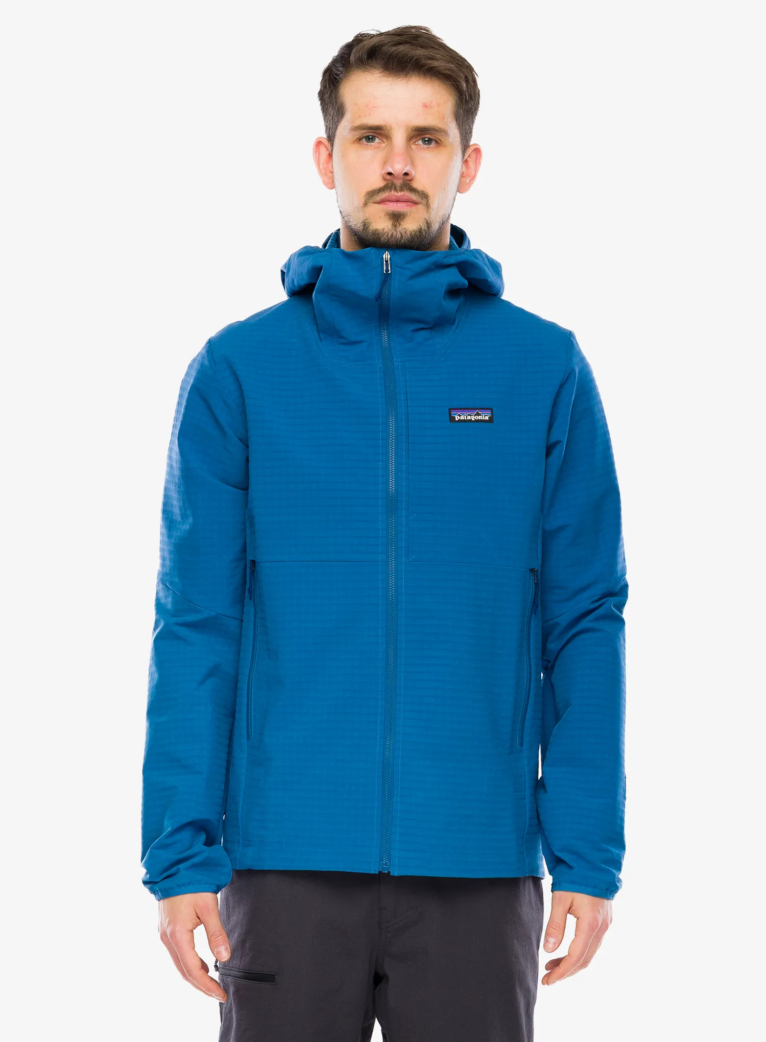 Яке cофтшел Patagonia R1 TechFace Hoody - aquatic blue