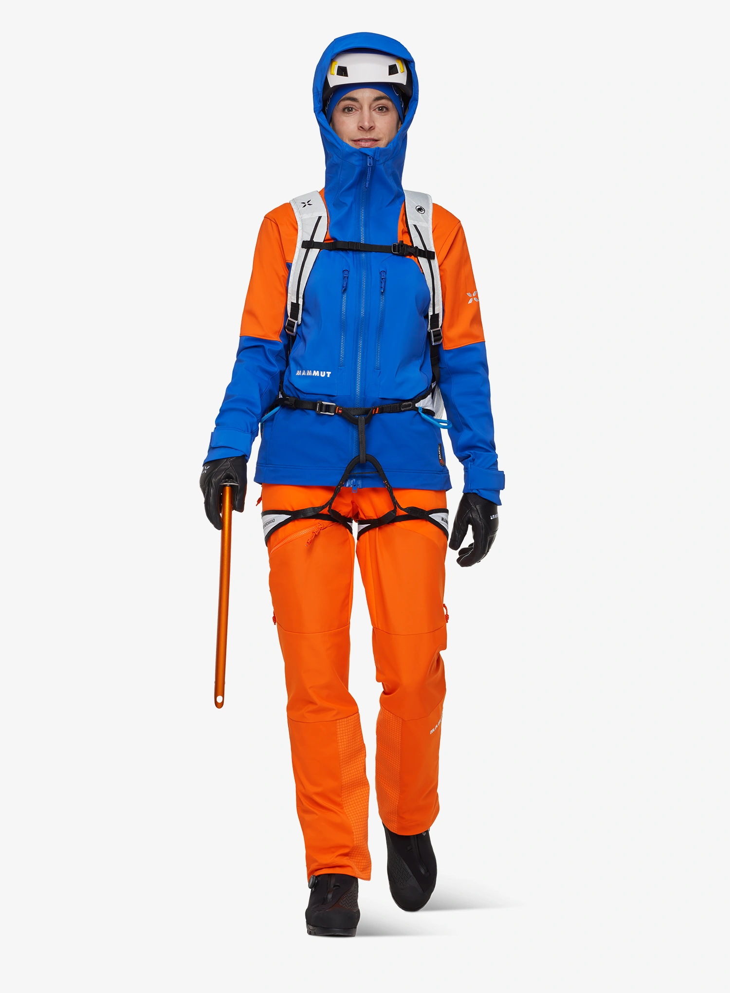 Дамско яке за планина Mammut Eiger Nordwand Pro SO Hooded Jacket - eiger blue/eiger orng