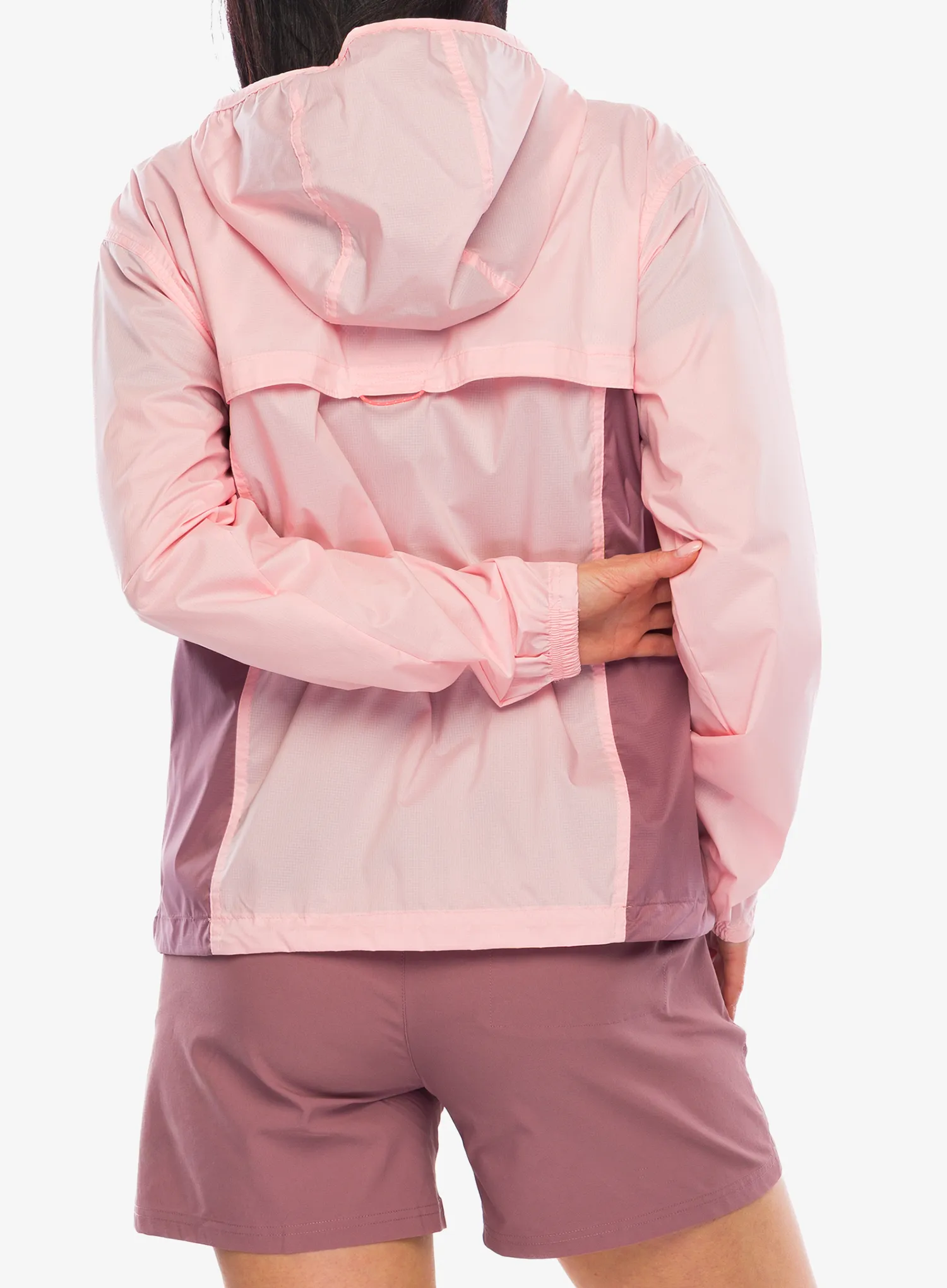 Дамско ветроустойчиво яке Columbia Crested Canyon Windbreaker - pink sand/fig