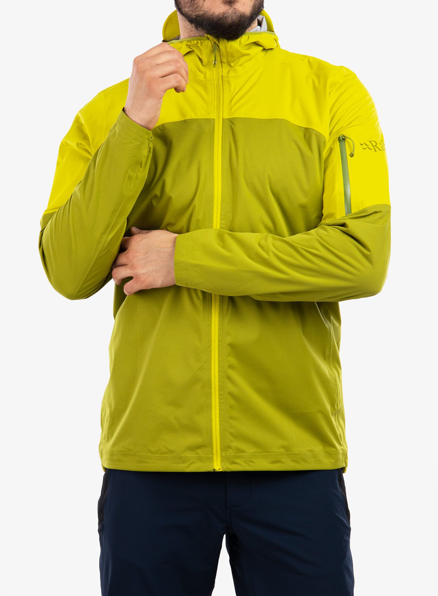 Водоустойчиво яке Rab Kinetic Ultra Jacket - aspen green/zest