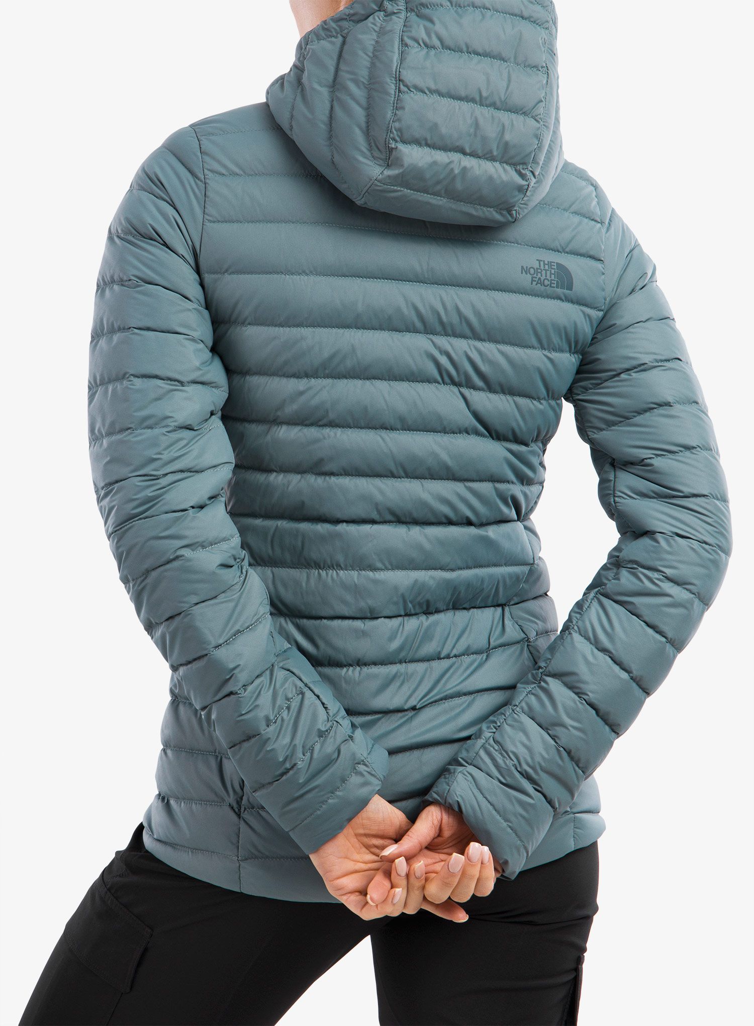 Дамско пухено яке The North Face Stretch Down Hoodie - goblin blue