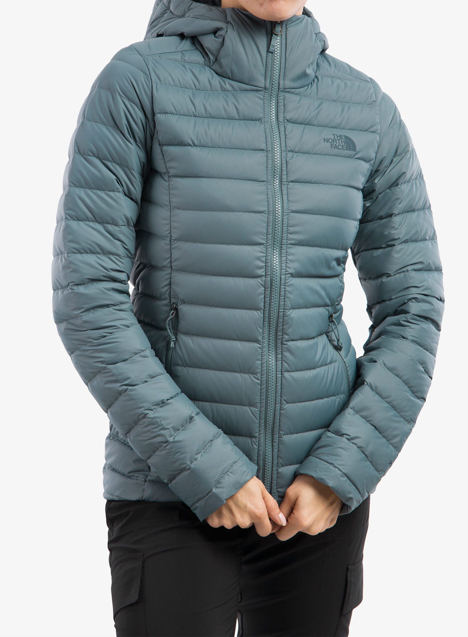 Дамско пухено яке The North Face Stretch Down Hoodie - goblin blue