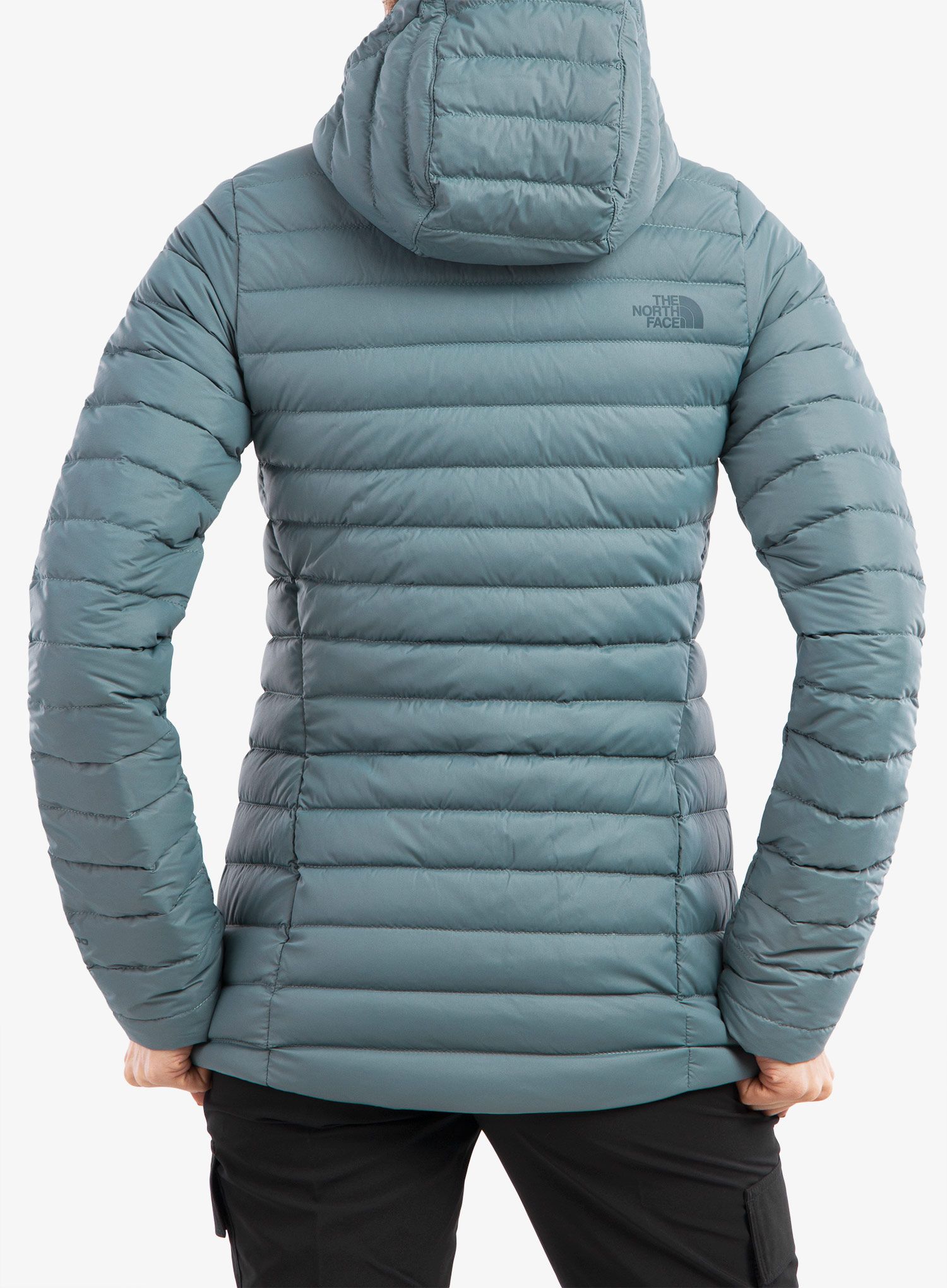 Дамско пухено яке The North Face Stretch Down Hoodie - goblin blue