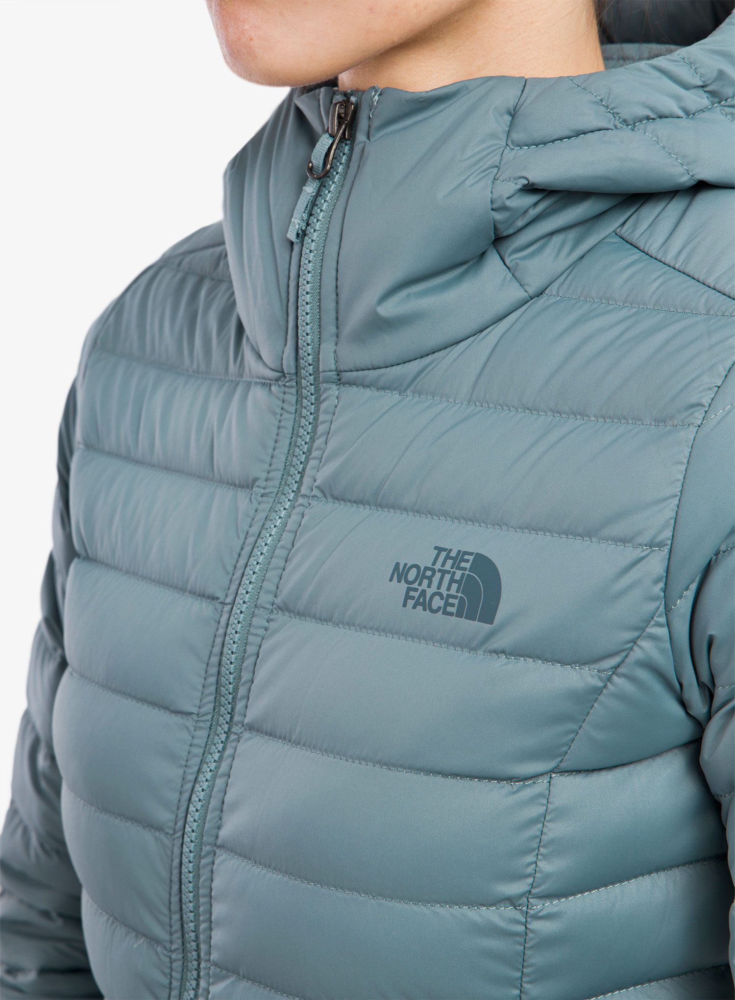 Дамско пухено яке The North Face Stretch Down Hoodie - goblin blue