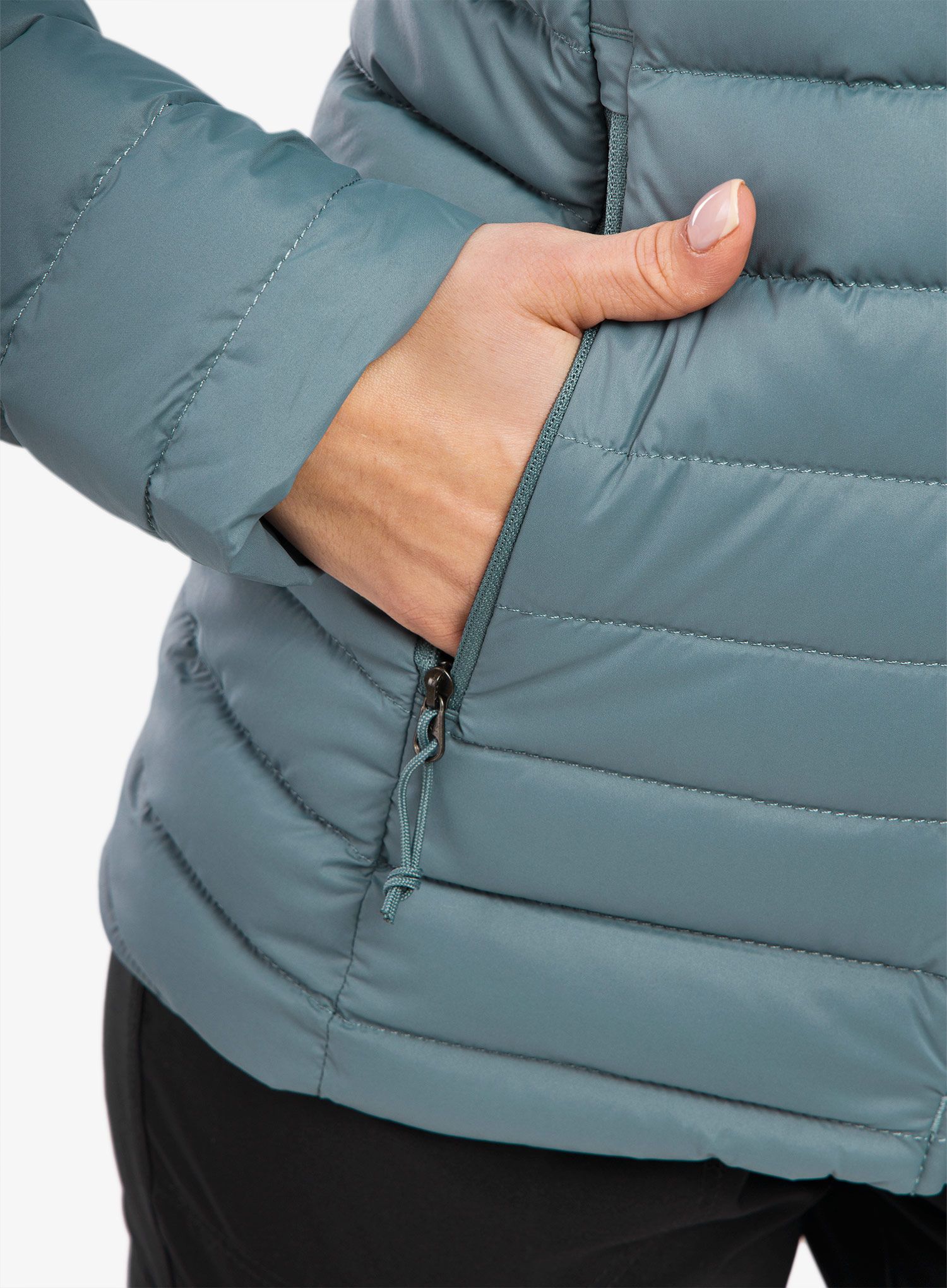 Дамско пухено яке The North Face Stretch Down Hoodie - goblin blue