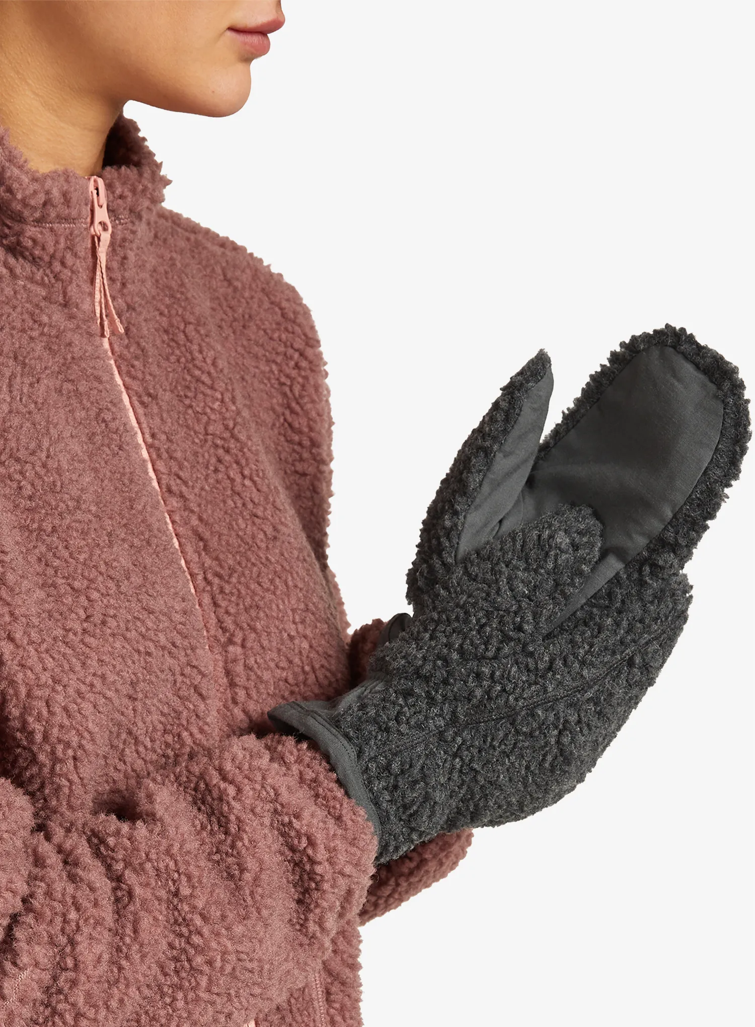 Ръкавици лапи Icebreaker Merino Blend 960 RealFleece High Pile Mittens - jet hthr/obsidian/black