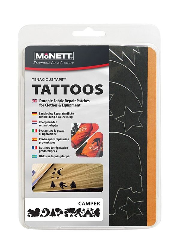Ремонтни лепенки за палатка McNett Tenacious Tape Tattos Happy Camper - Happy Camper