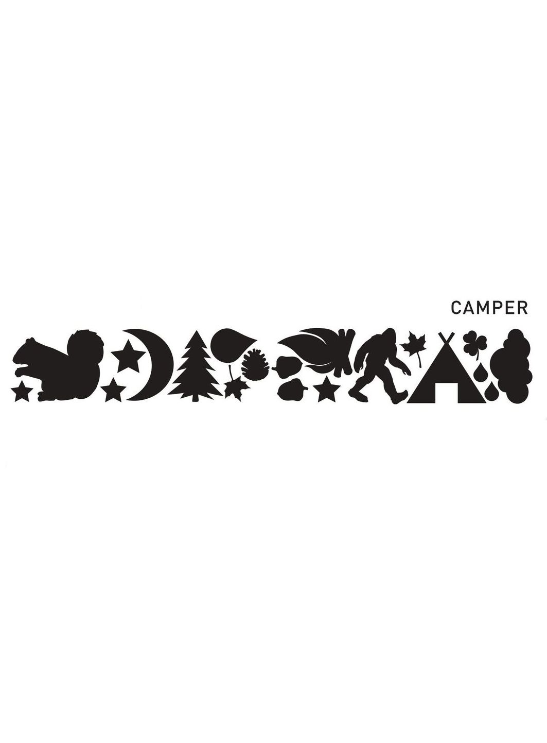 Ремонтни лепенки за палатка McNett Tenacious Tape Tattos Happy Camper - Happy Camper