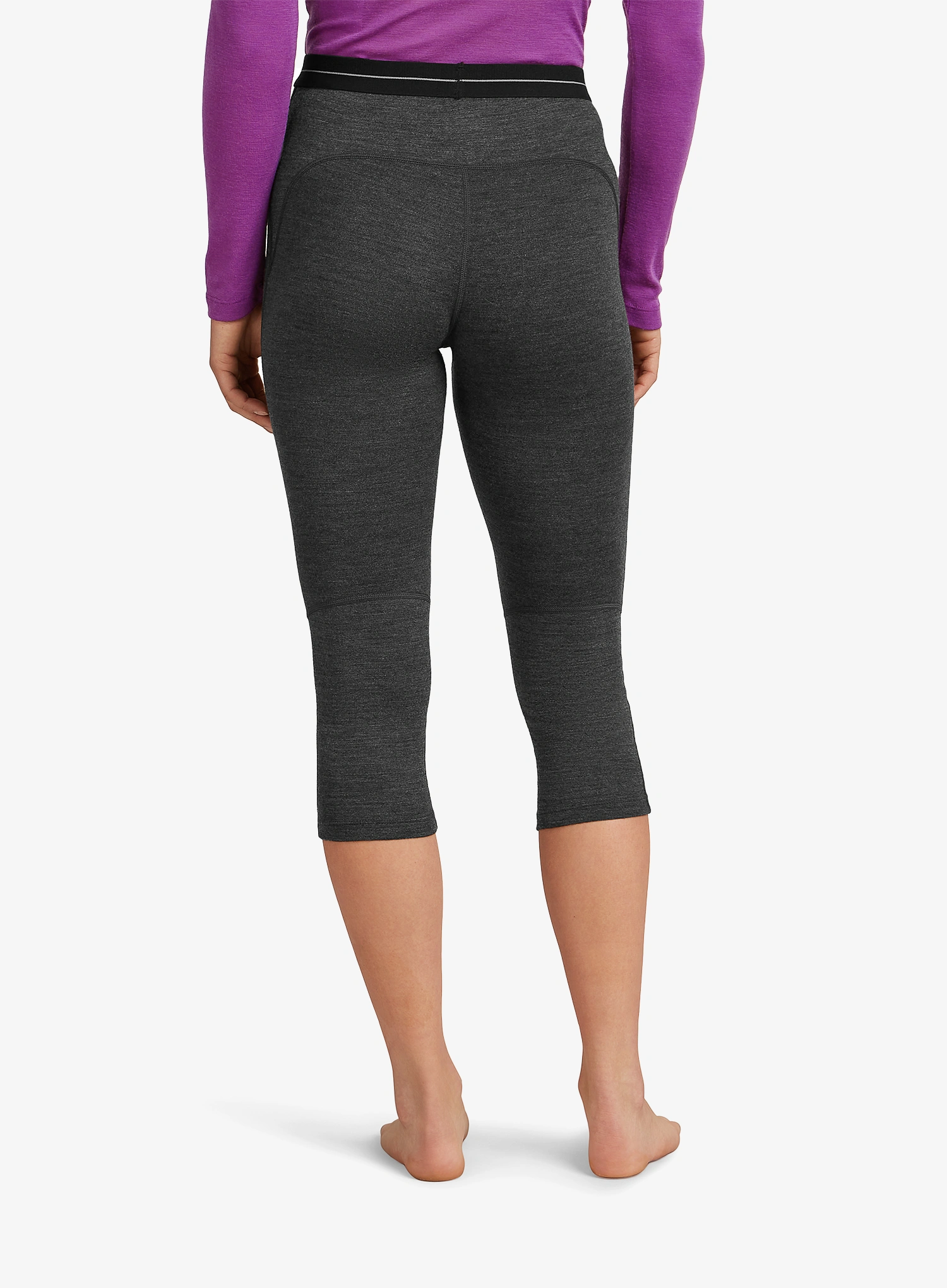 Дамски термоактивен клин Icebreaker Merino 260 ZoneKnit 3/4 Leggings - jet hthr
