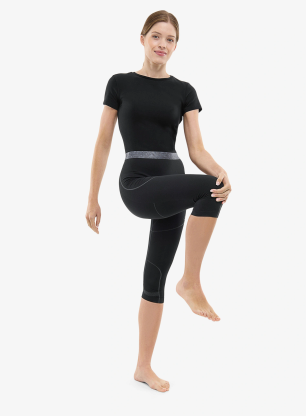 Дамски термоактивен клин Viking Base Layer Gaja 3/4 Pants - black
