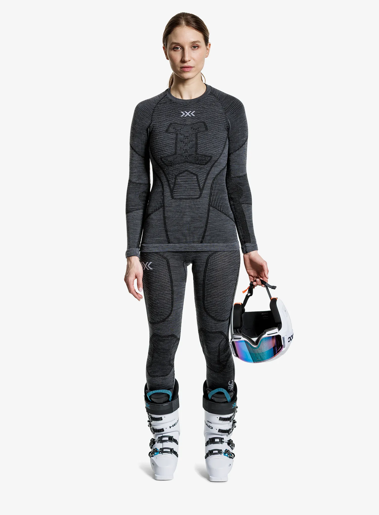Дамски термоактивен клин X-Bionic Symbio Merino Pants - rhino grey