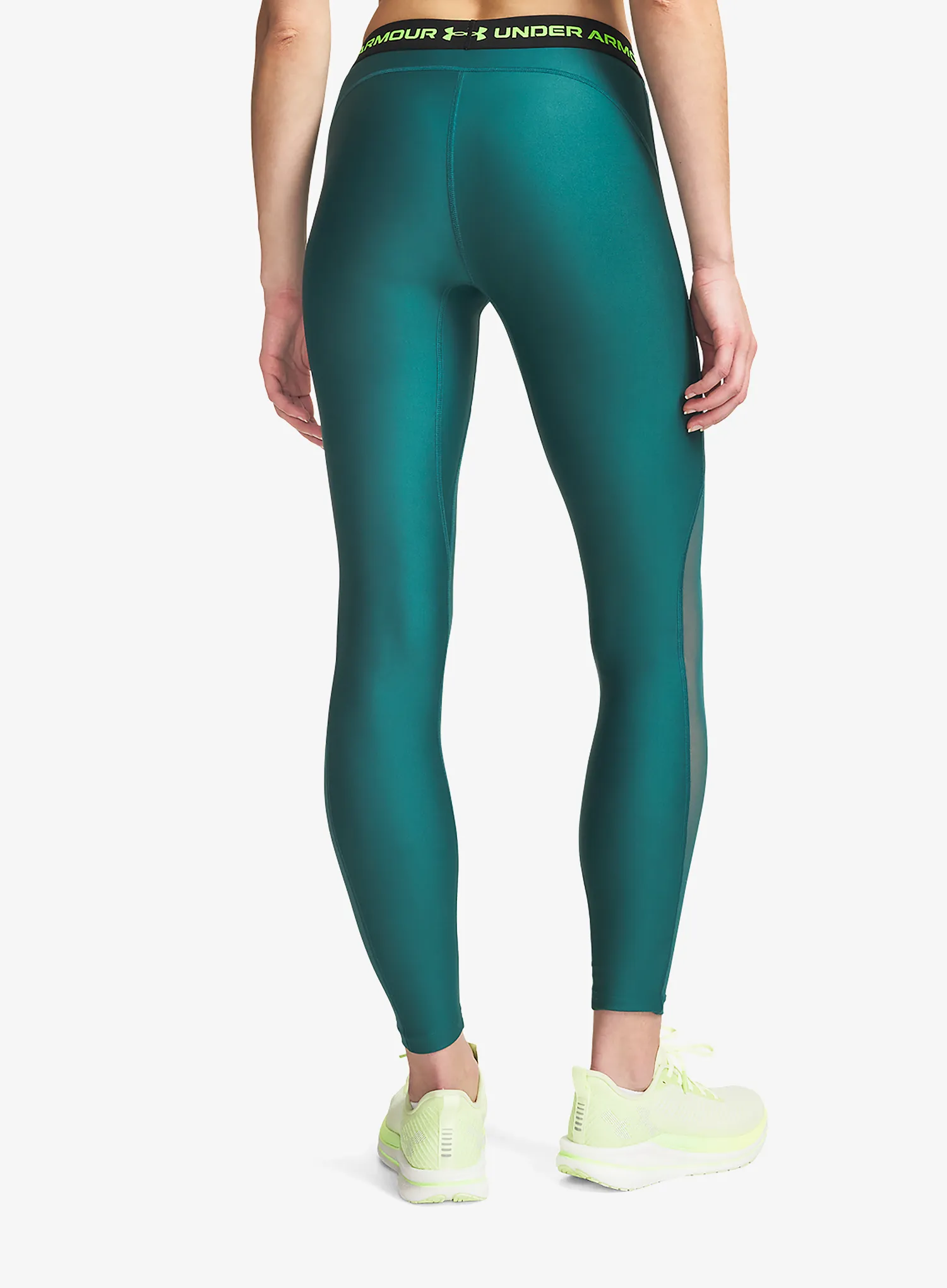 Дамски клин за тренировка Under Armour Heatgear Mesh Legging - rack green/hyper green