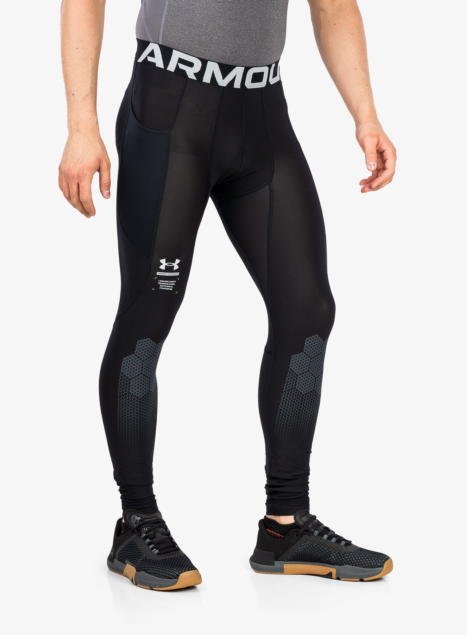 Термоактивен клин Under Armour HG ARMOURPRINT Lgs - black/halo gray