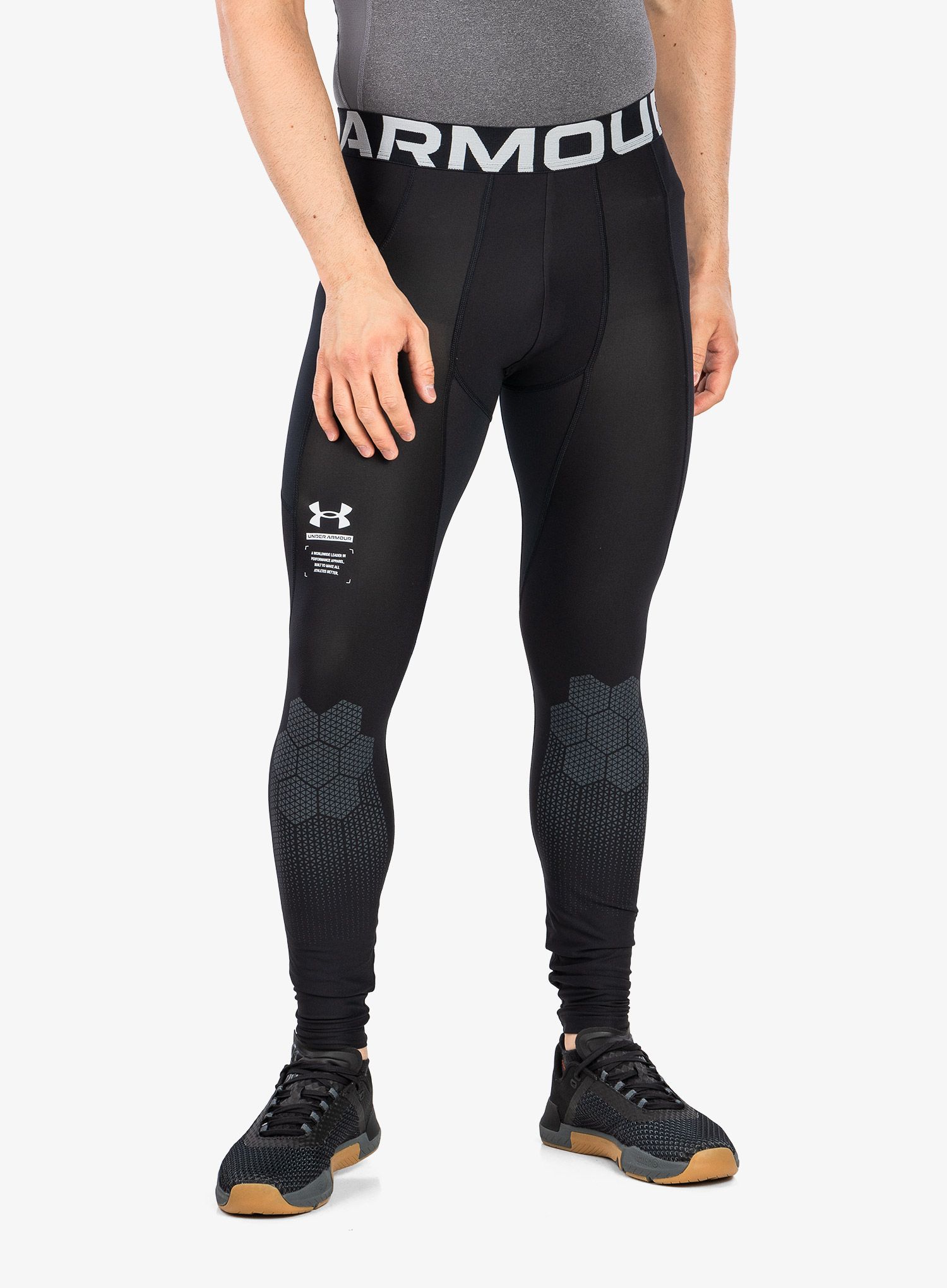 Термоактивен клин Under Armour HG ARMOURPRINT Lgs - black/halo gray