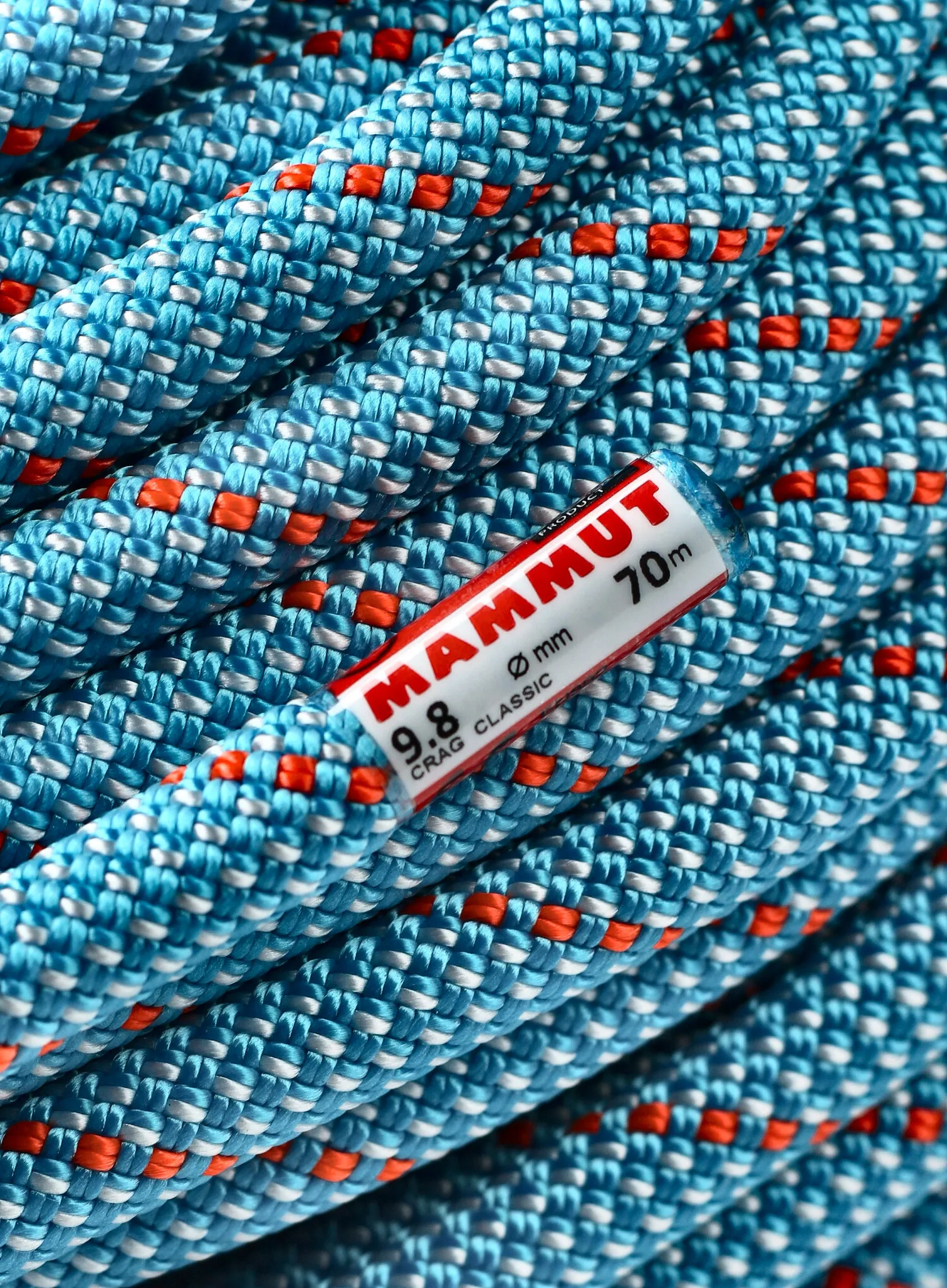 Въже за катерене Mammut 9.8 Crag Classic Rope 70 m - white/ice mint