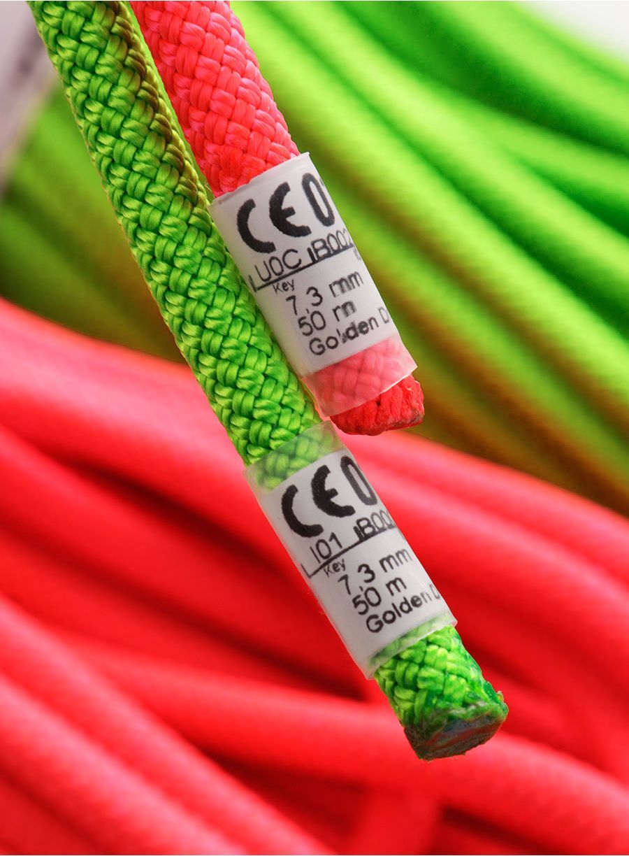 Двойно въже Beal Gully 7,3 mm 60m Unicore Golden Dry x 2 - orange/green