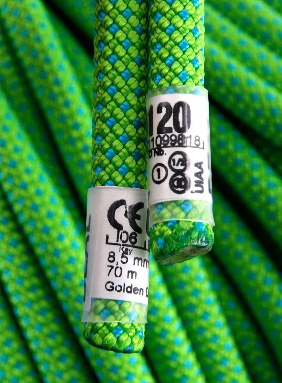 Динамично въже Beal Opera 8,5 mm 70 m Unicore Golden Dry x 2 - green/blue