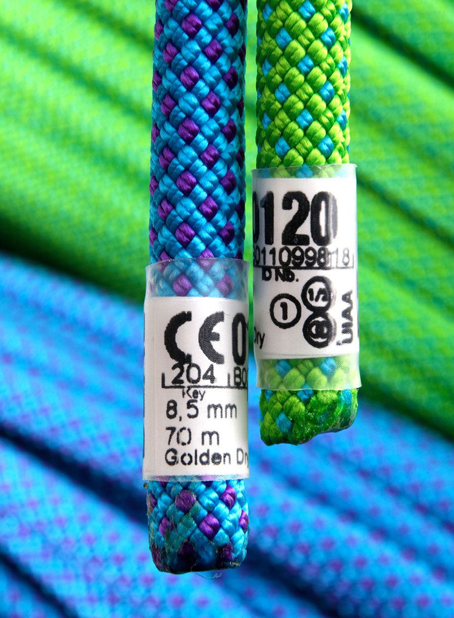 Динамично въже Beal Opera 8,5 mm 70 m Unicore Golden Dry x 2 - green/blue