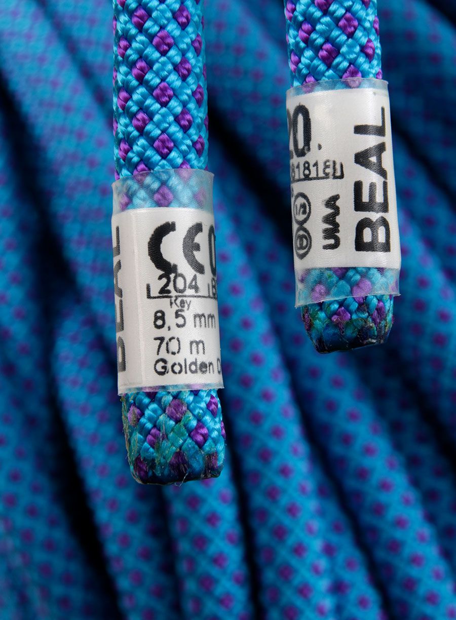 Динамично въже Beal Opera 8,5 mm 70 m Unicore Golden Dry x 2 - green/blue
