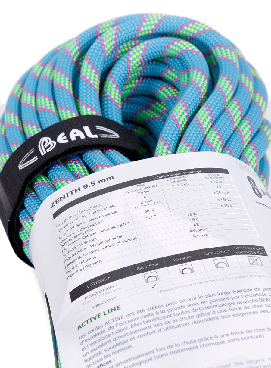 Въже за катерене Beal Zenith 9,5 mm 50 m - blue