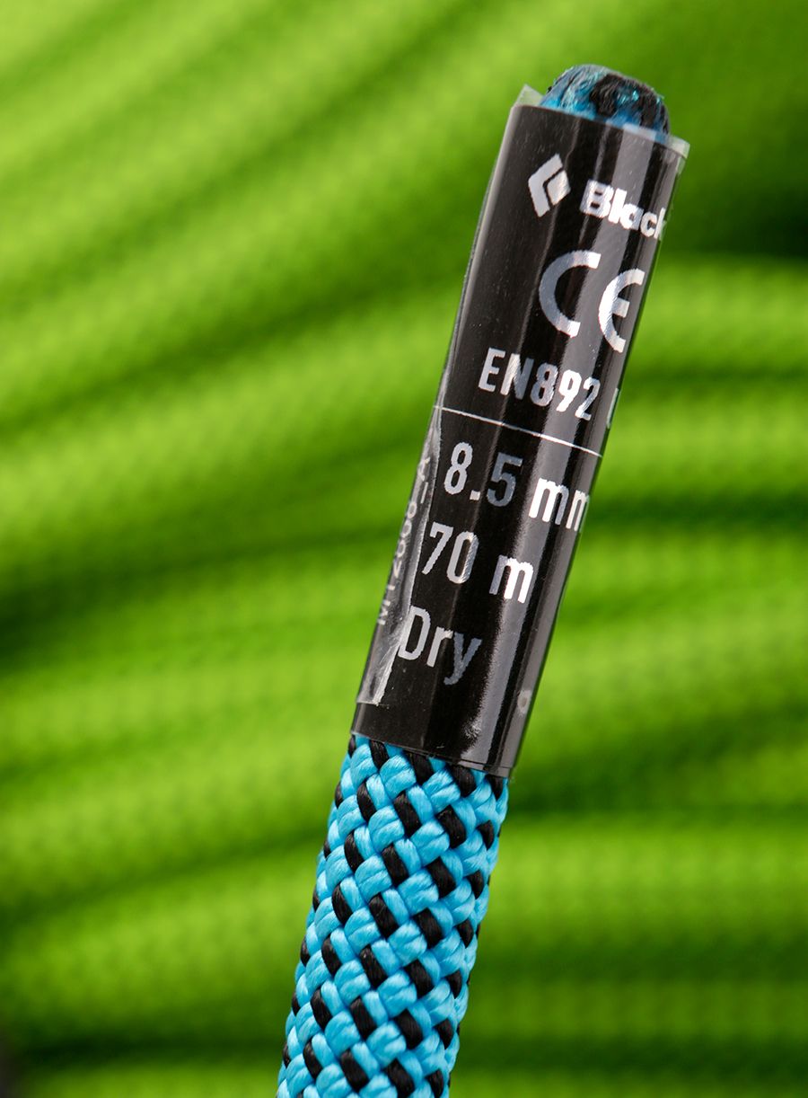Въже за катерене Black Diamond 8.5 Climbing Rope Dry 70m - green/ultra blue