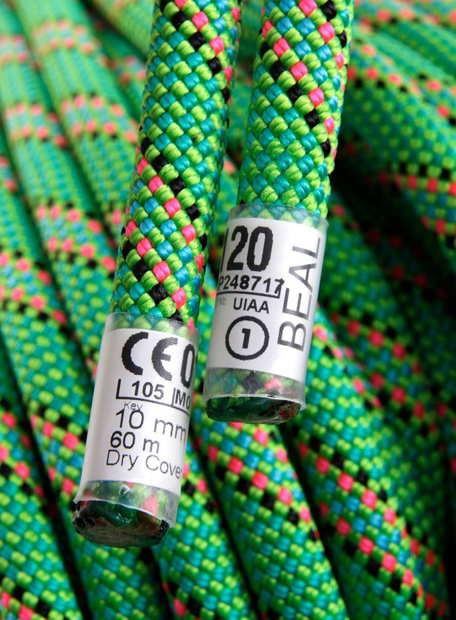 Динамично въже Beal Tiger 10 mm 60m Unicore Dry Cover - green