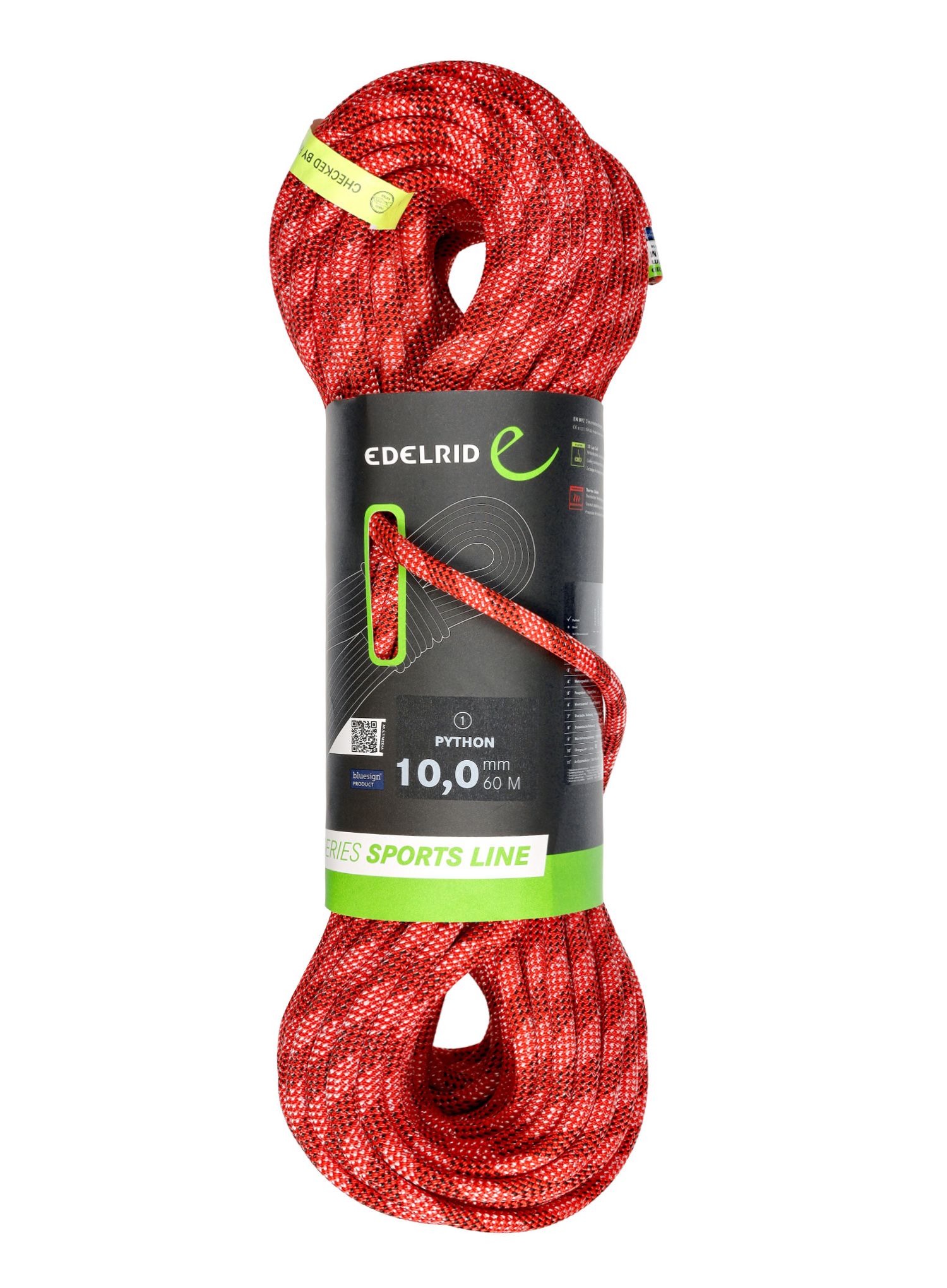Динамично въже Edelrid Python 10 mm 60 m - red