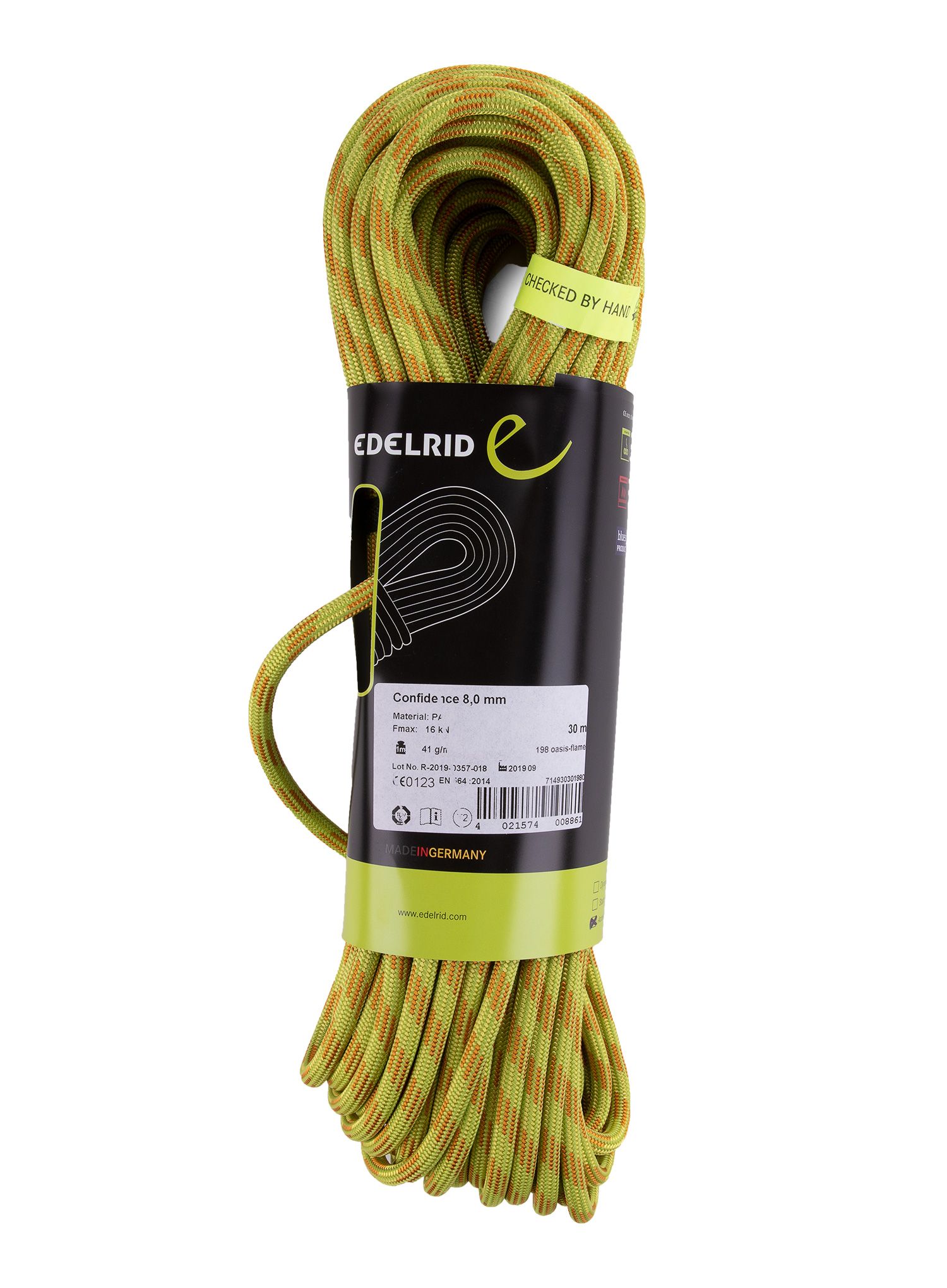 Помощно въженце Edelrid Confidence 8 mm 30m - oasis/flame