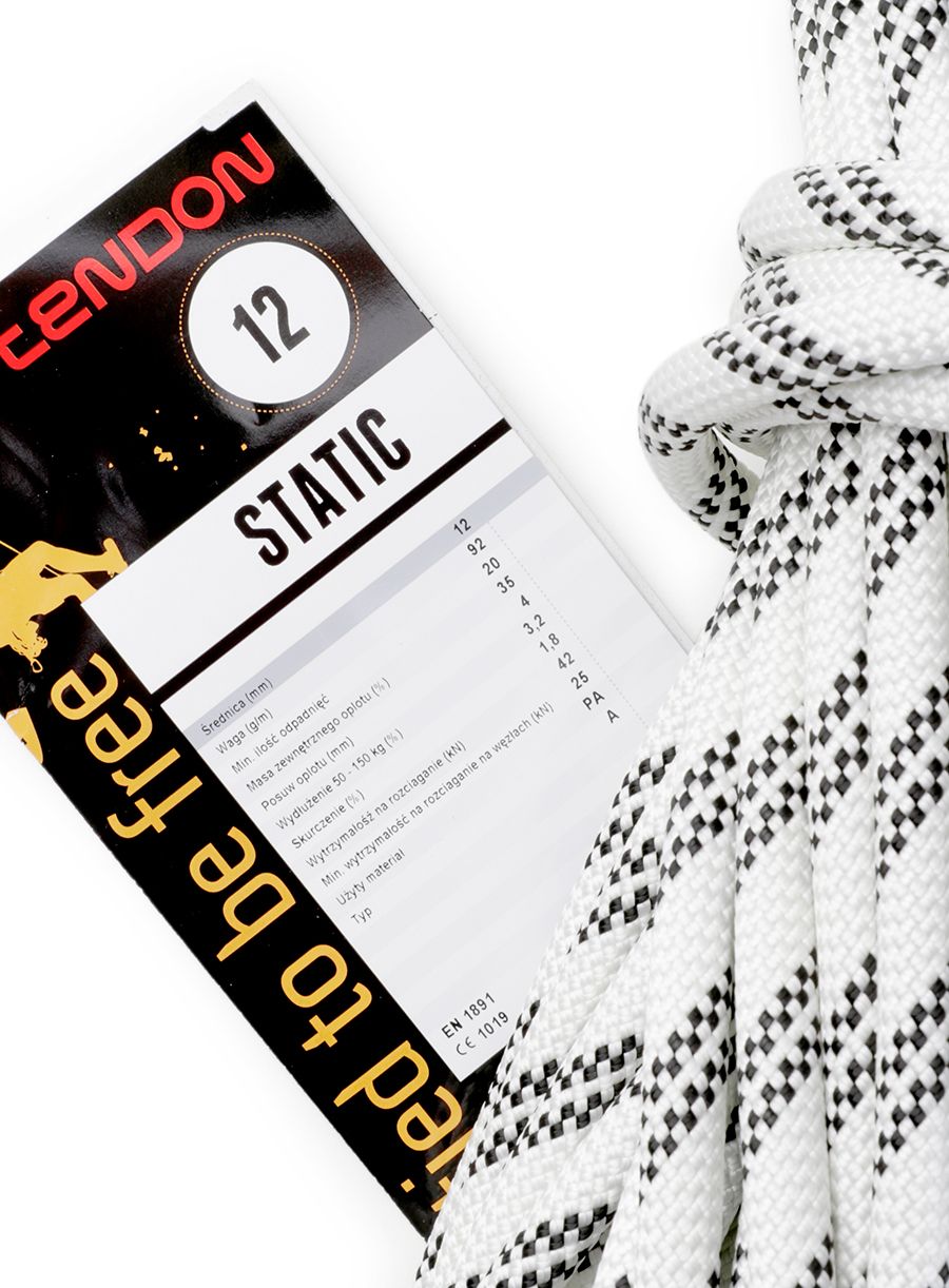 Статично въже Tendon Static 12 mm 200 m - white