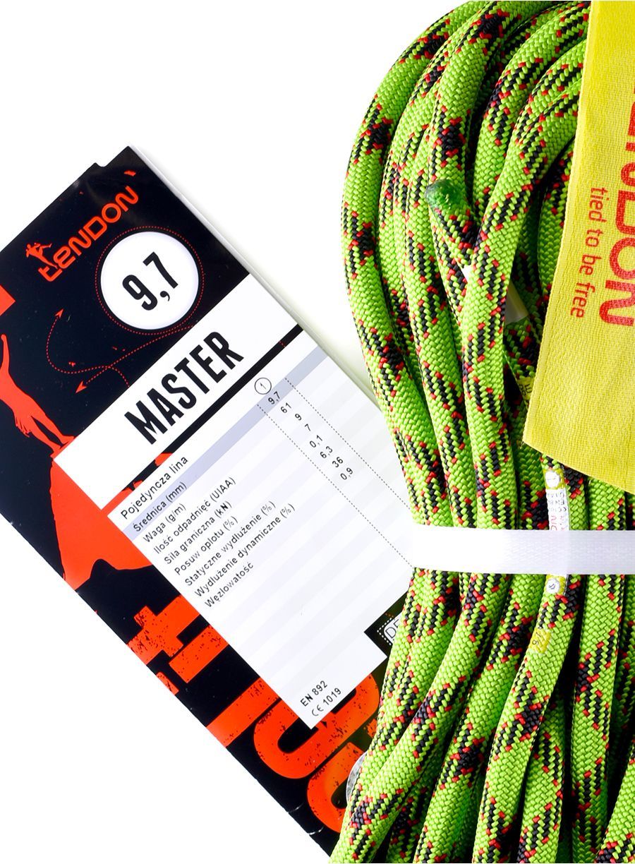 Въже за катерене Tendon Master Complete Shield 9,7 mm 80 m - green