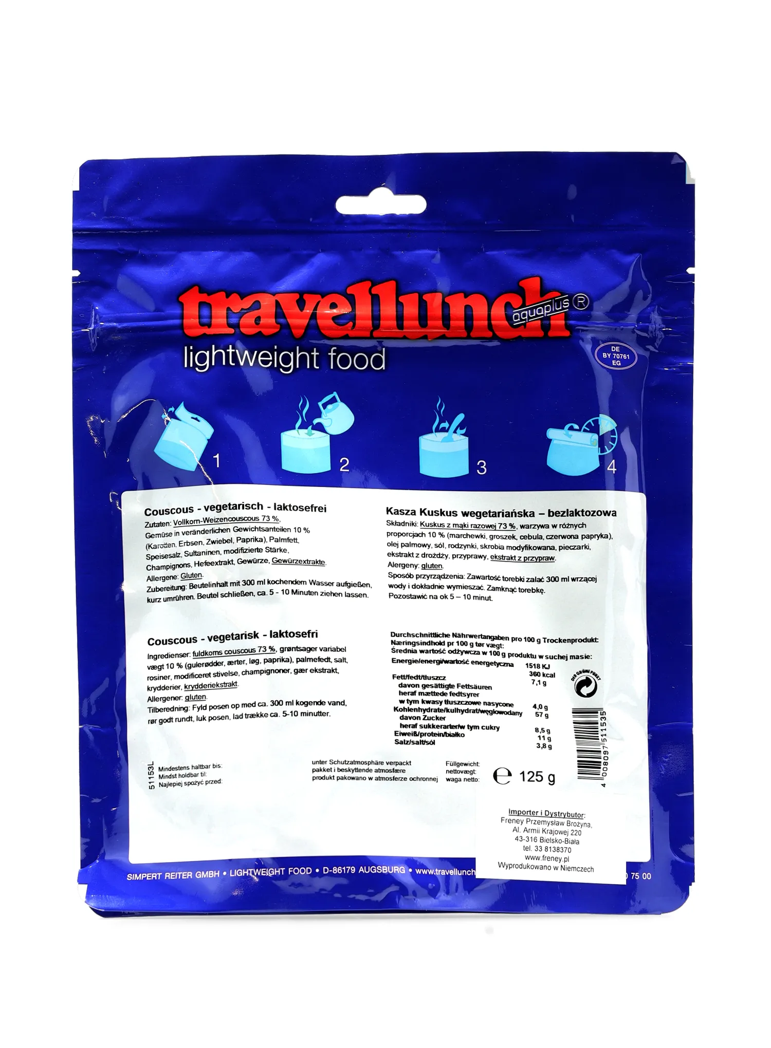 Лиофилизат Travellunch Vegetarian couscous with vegetables 425 g