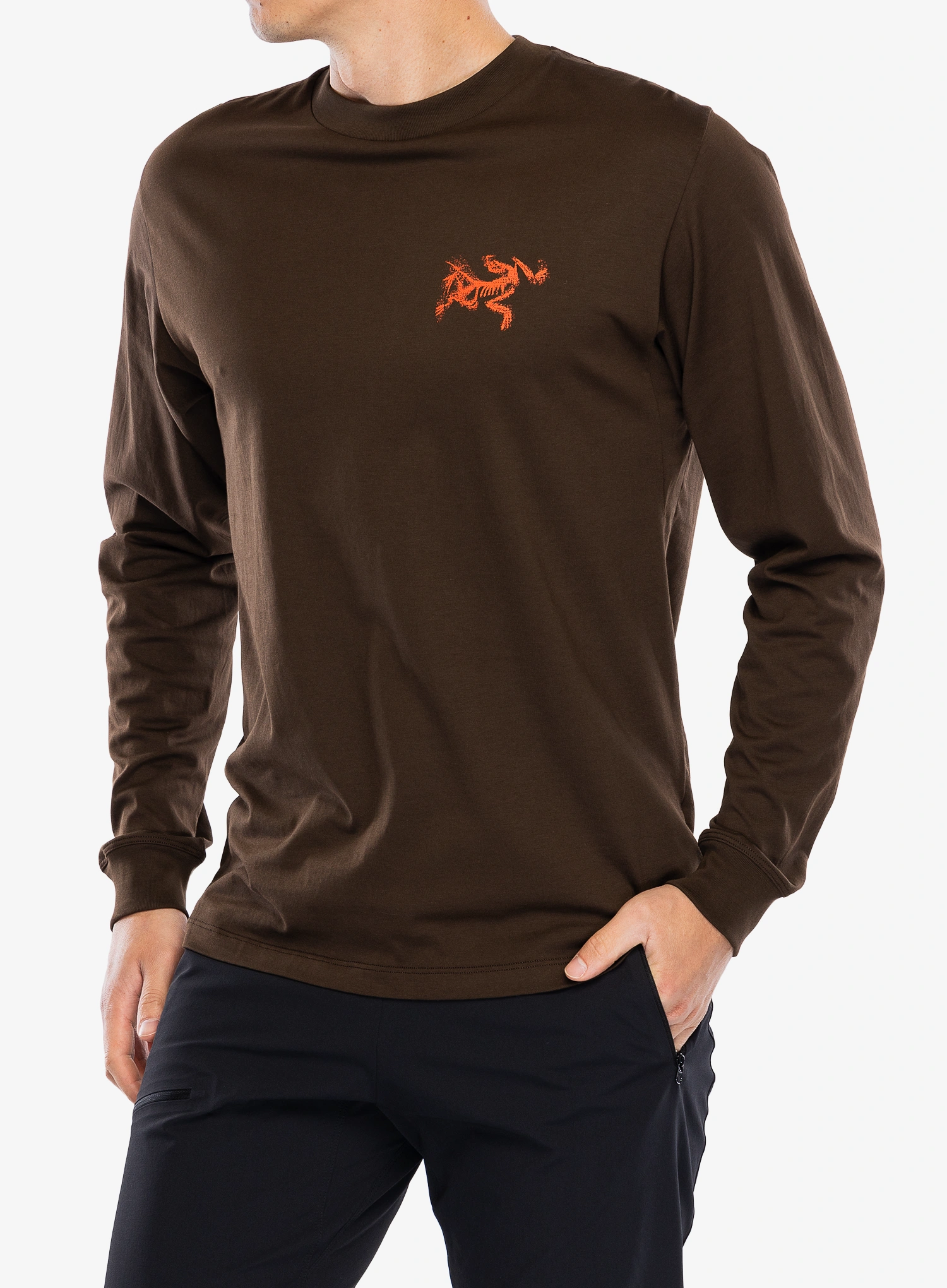 Блуза с дълъг ръкав Arcteryx Kragg SL Cotton Bird Tile LS - carob/dynasty