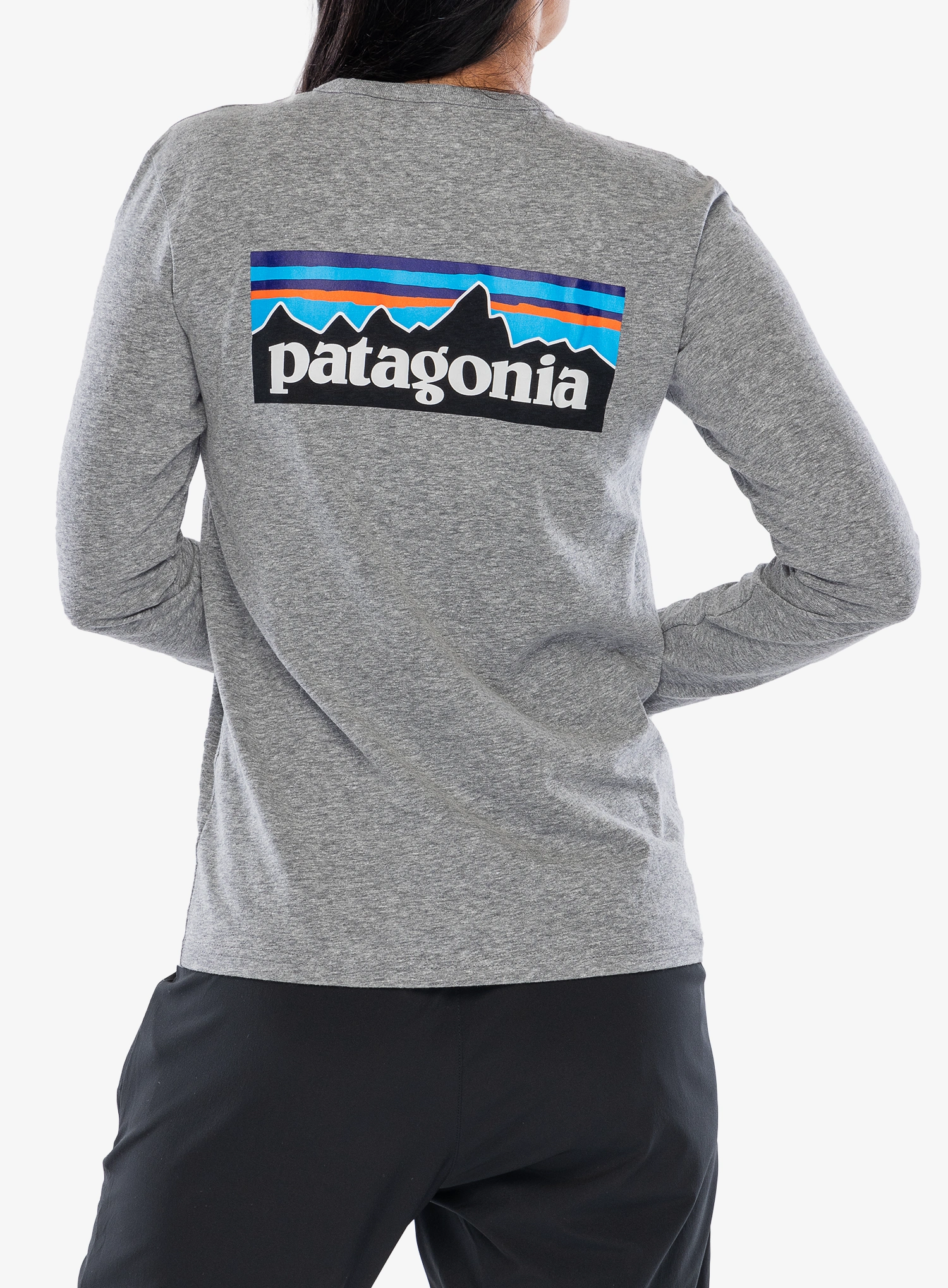Дамски дълъг ръкав Patagonia L/S P-6 Logo Responsibili-Tee - gravel heather