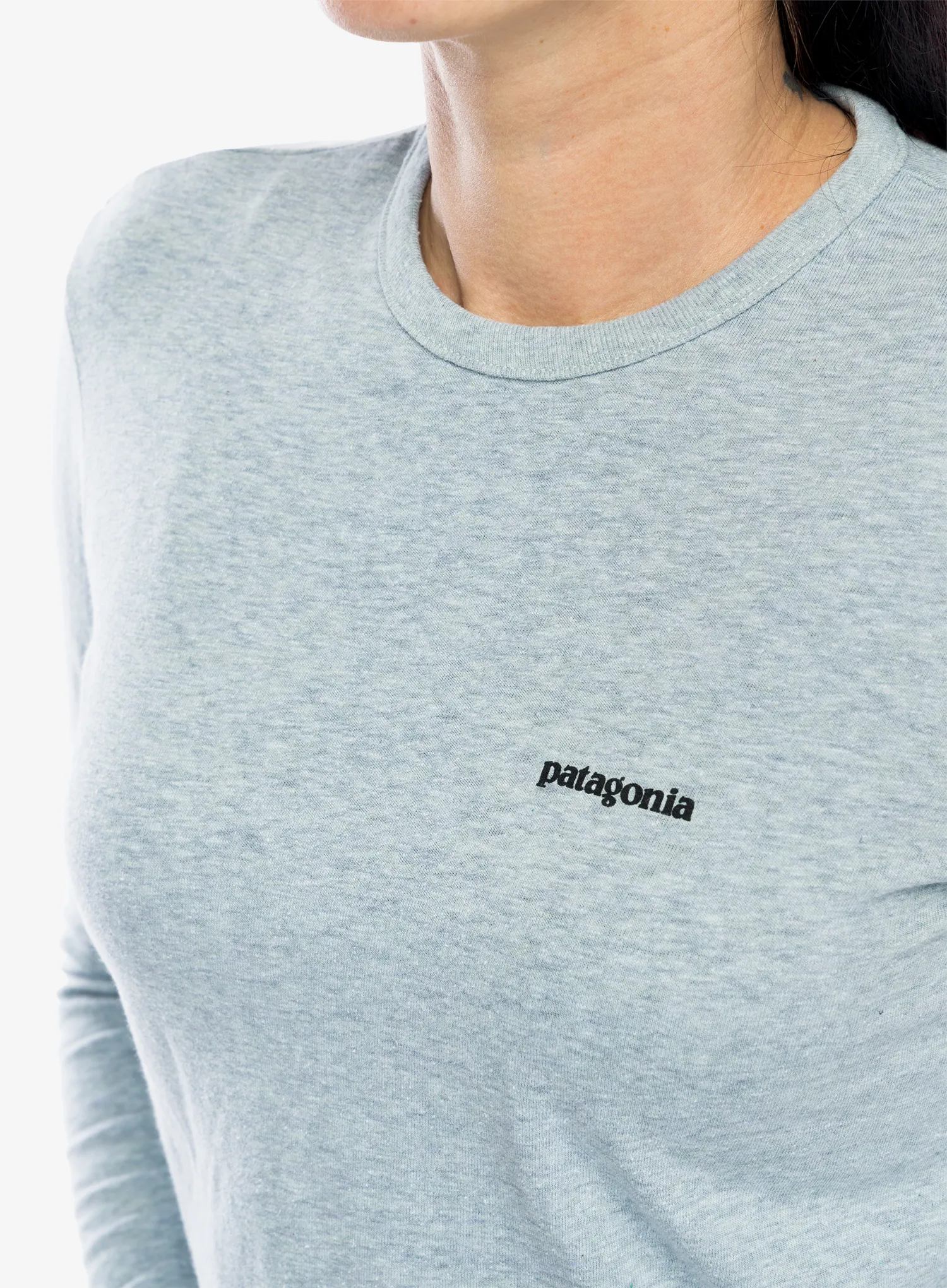 Дамски дълъг ръкав Patagonia L/S P-6 Logo Responsibili-Tee - thermal blue
