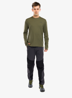 Блуза с дълъг ръкав Rab Force LS Tee - olive