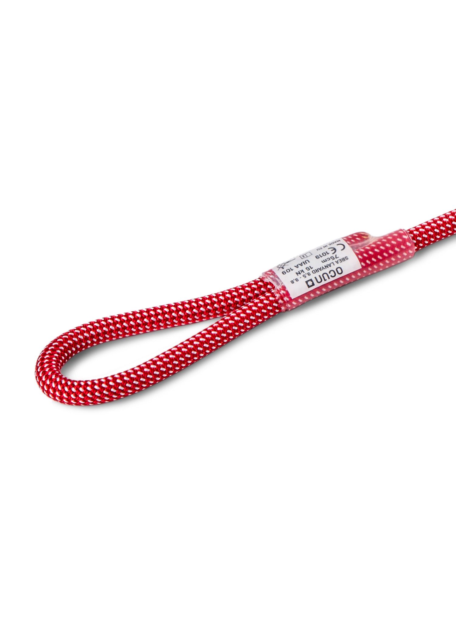 Ремък Ocun Sbea Lanyard 9,5 mm 75 cm - red/white