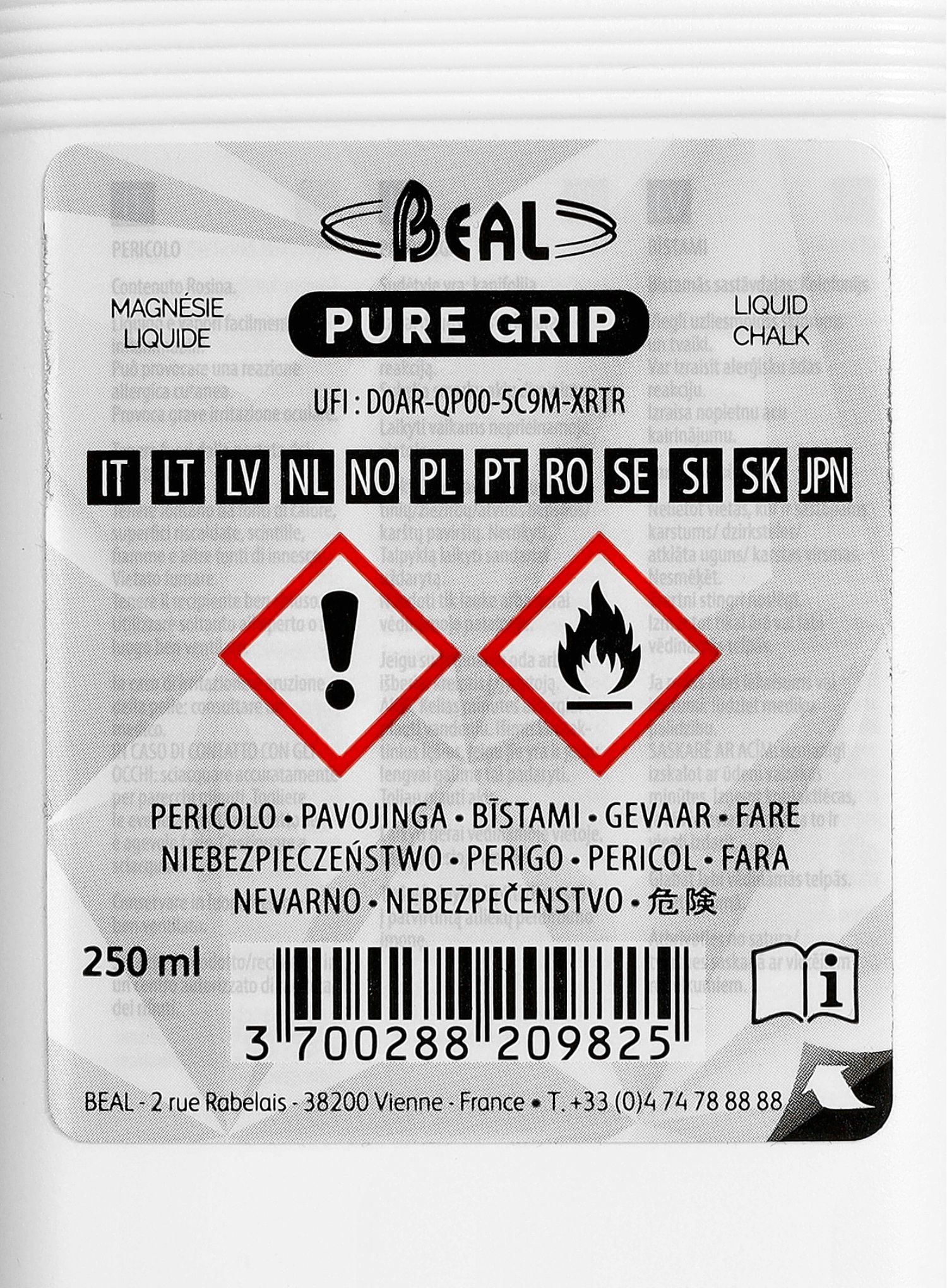 Течен магнезий Beal Pure Grip 250 ml
