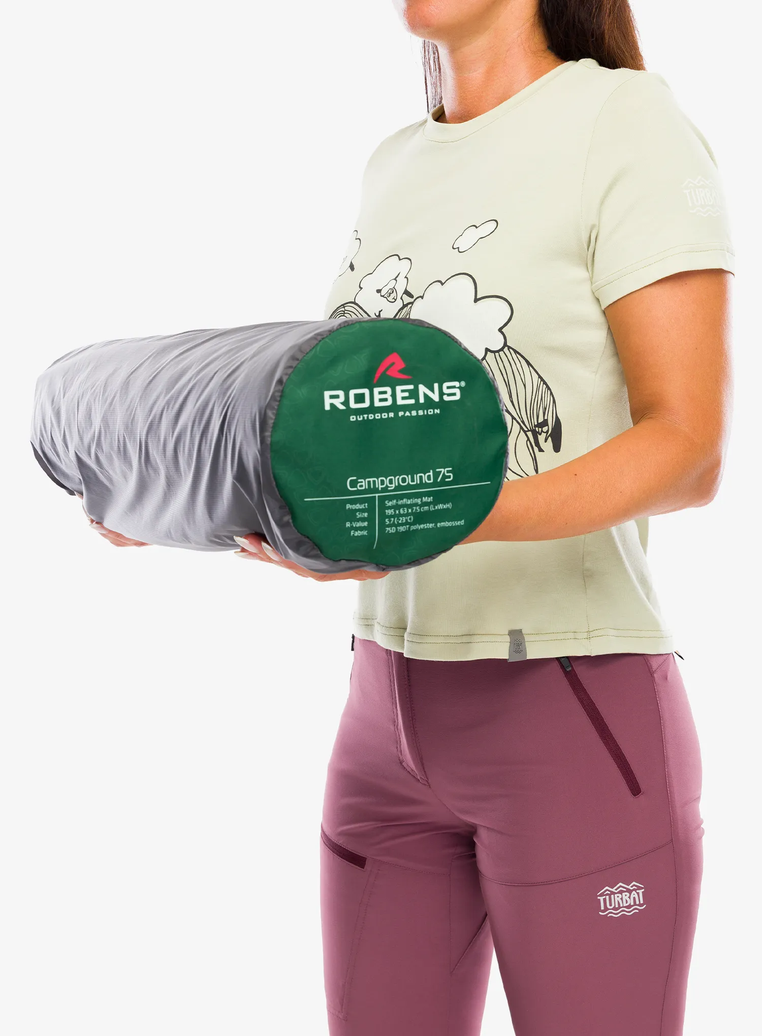 Самонадуваема постелка Robens Campground 75 - green