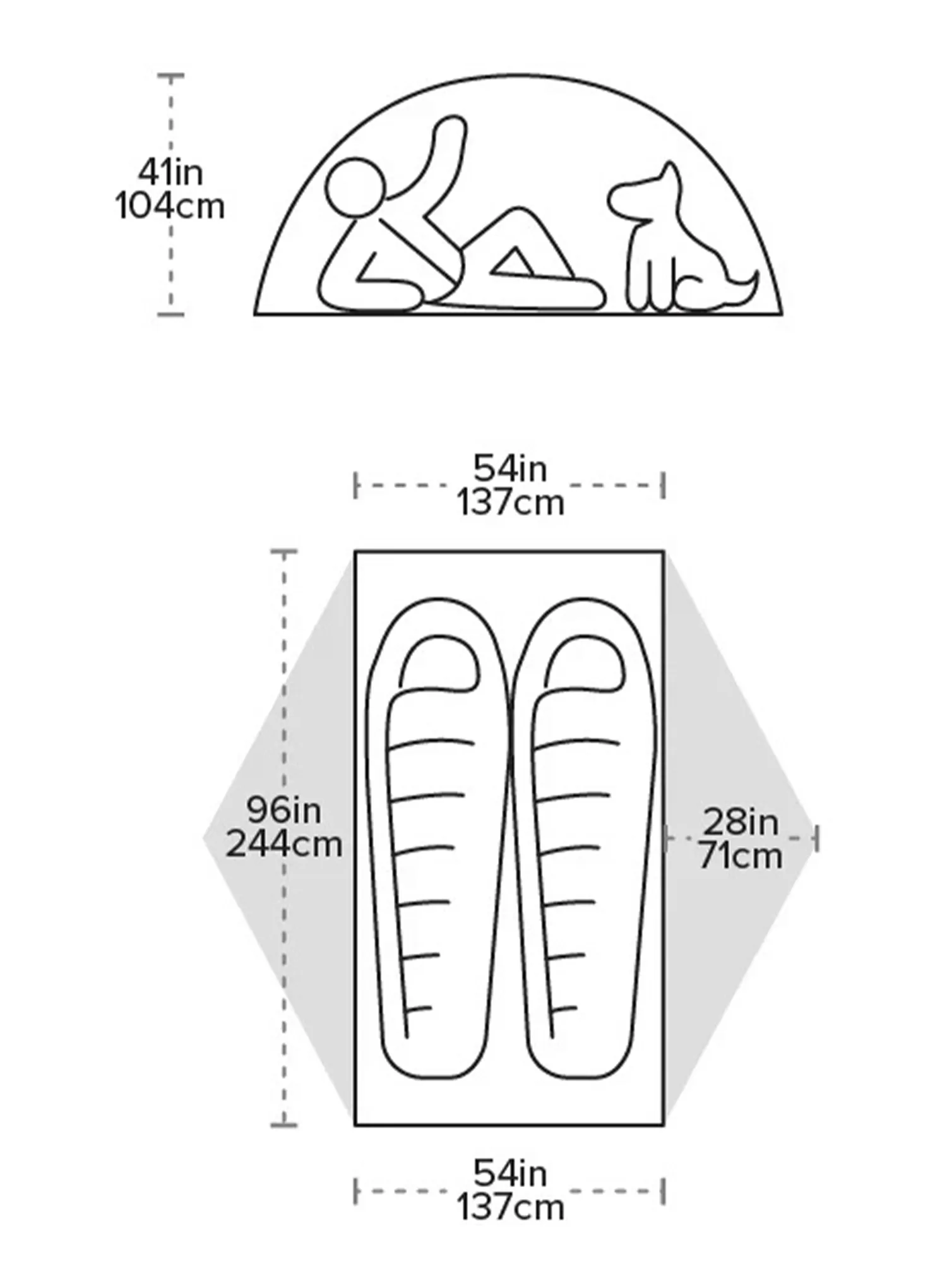 Двуместна палатка Big Agnes Copper Spur UL2 XL - tangelo/mercury