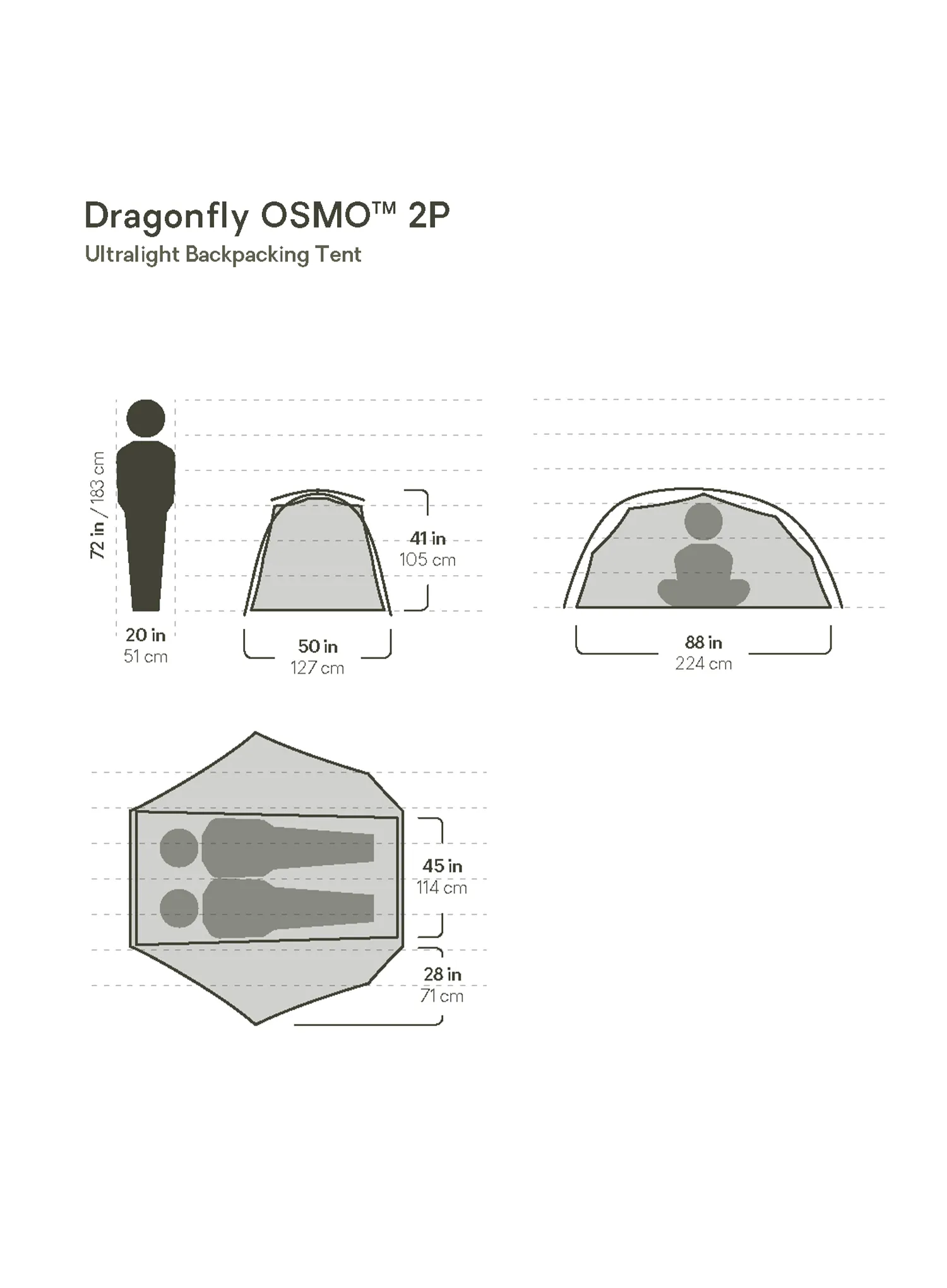 Двуместна палатка Nemo Dragonfly OSMO 2P