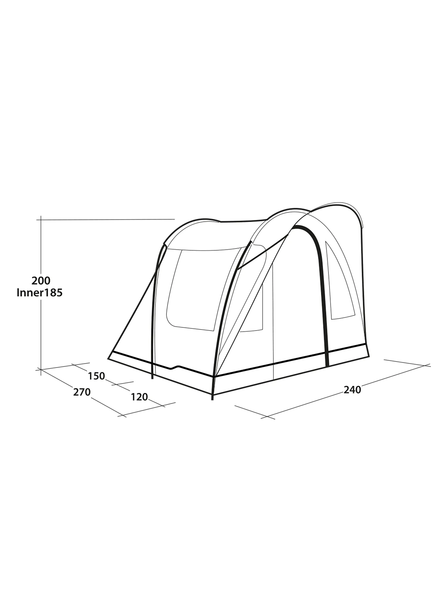 Двуместна палатка Outwell Sky 2