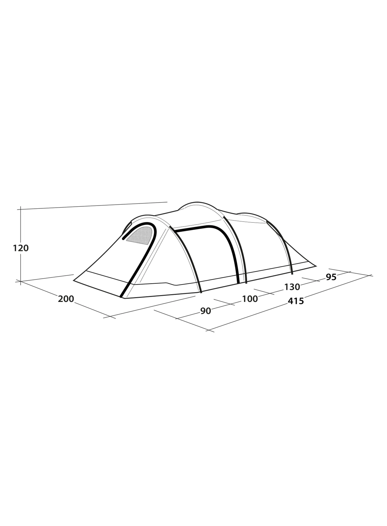 Триместна палатка Outwell Earth 3 Plus